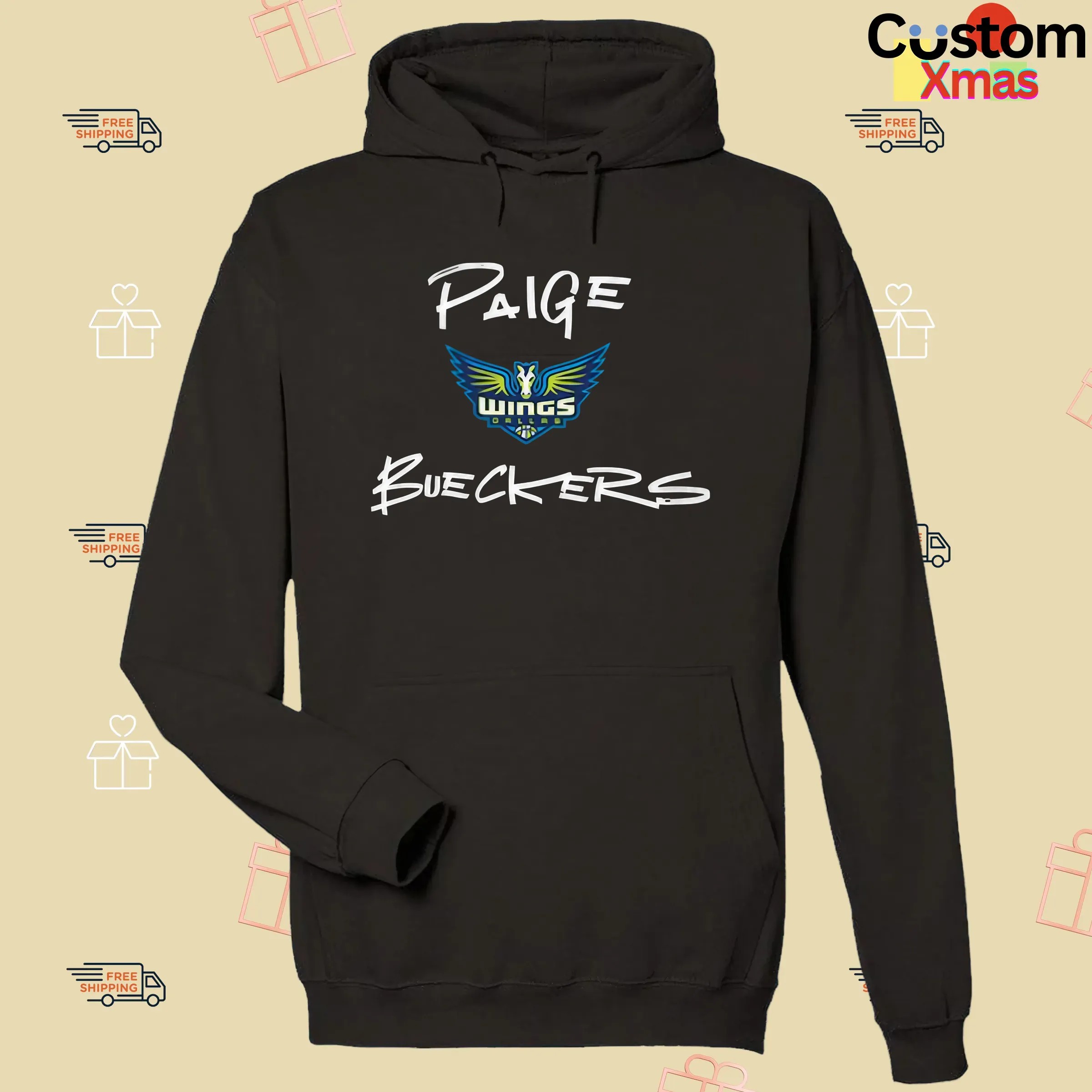 Dallas Wings Paige Bueckers round21 Black 2025 WNBA Draft Name Number T Shirt