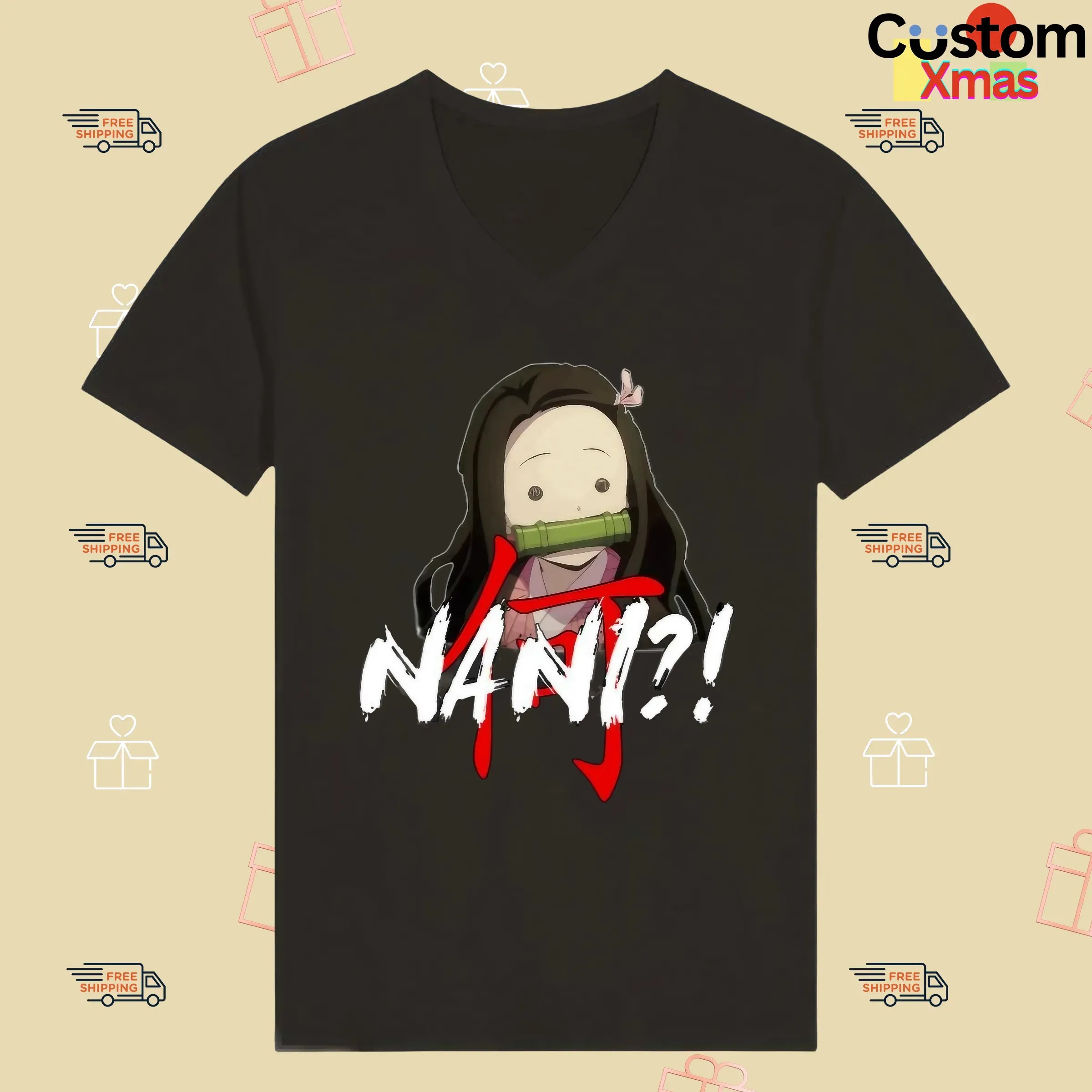 Demon Slayer Nezuko Nani Kimetsu No Yaiba Character Meme T Shirt
