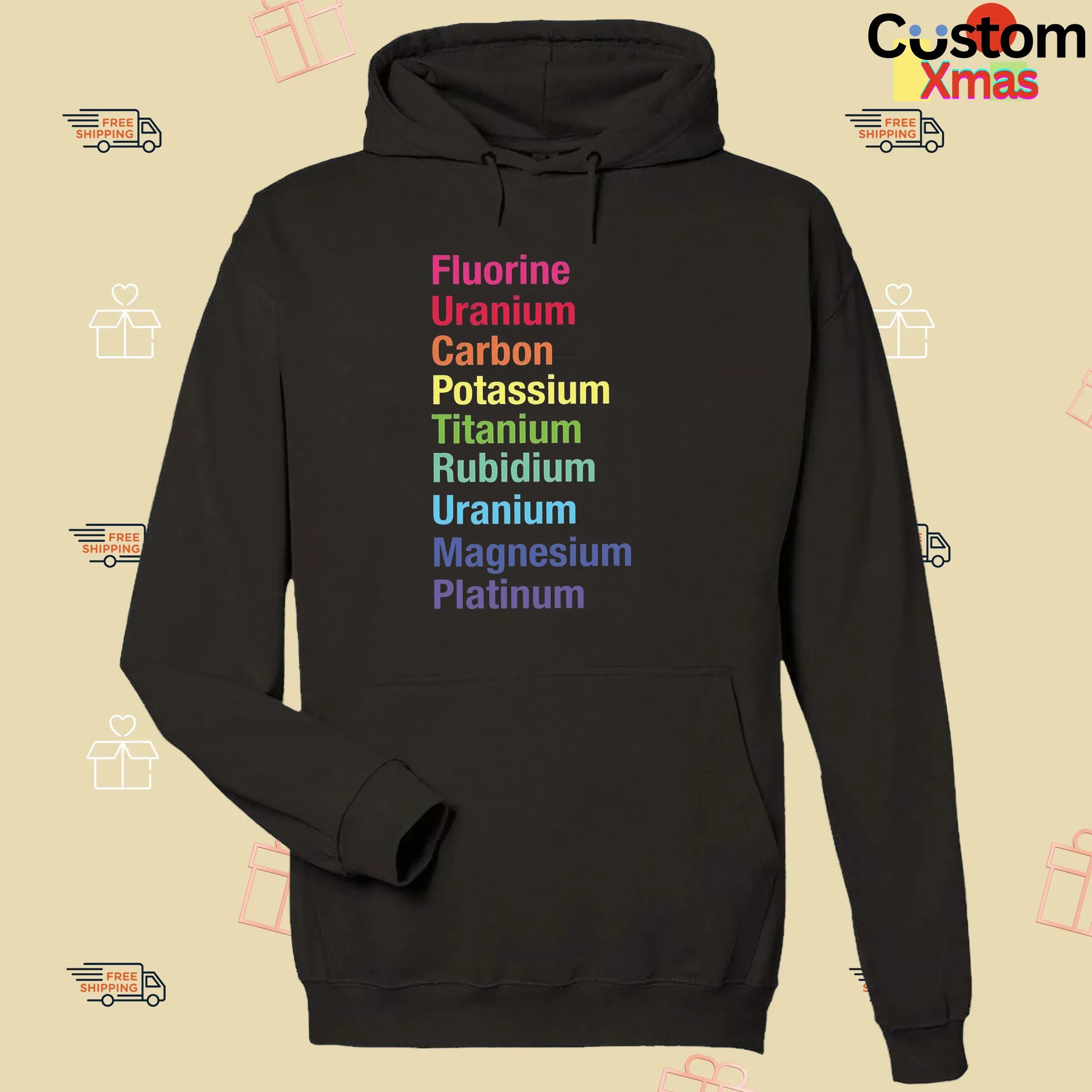 Fluorine Uranium Carbon Potassium Titanium Rubidium Uranium Magnesium Platinum T Shirt
