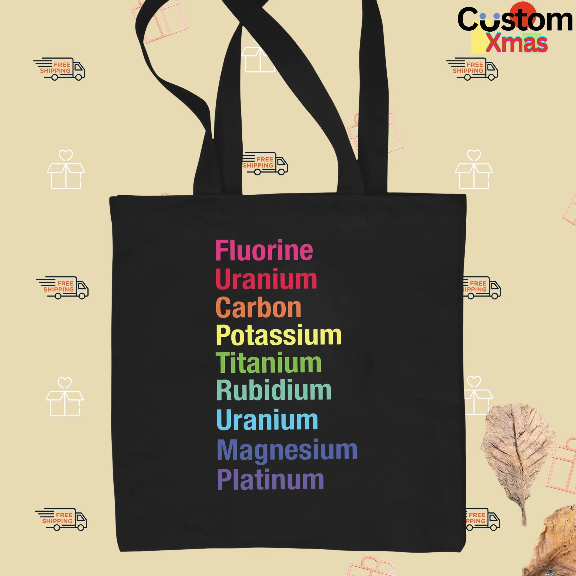 Fluorine Uranium Carbon Potassium Titanium Rubidium Uranium Magnesium Platinum T Shirt
