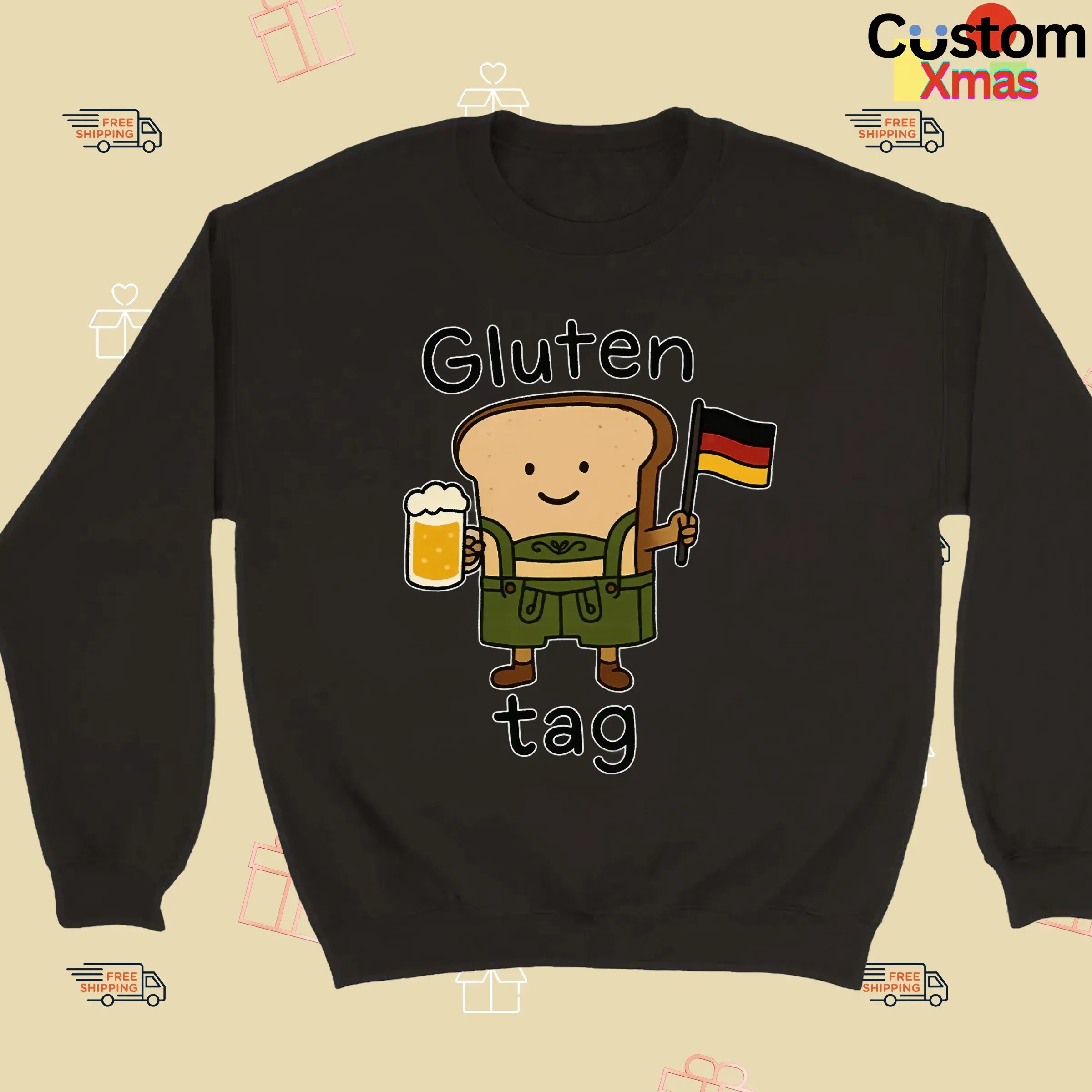 Gluten Tag Sandwich Beer Germany Flag T Shirt