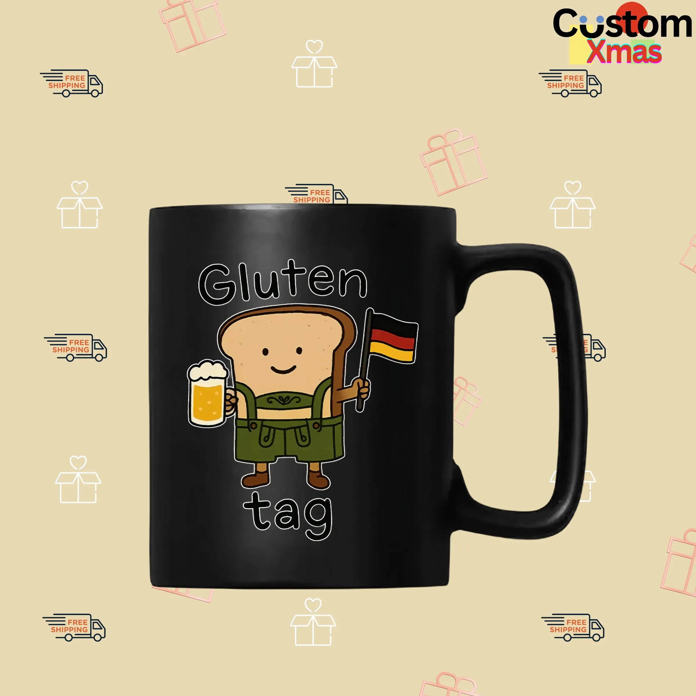 Gluten Tag Sandwich Beer Germany Flag T Shirt