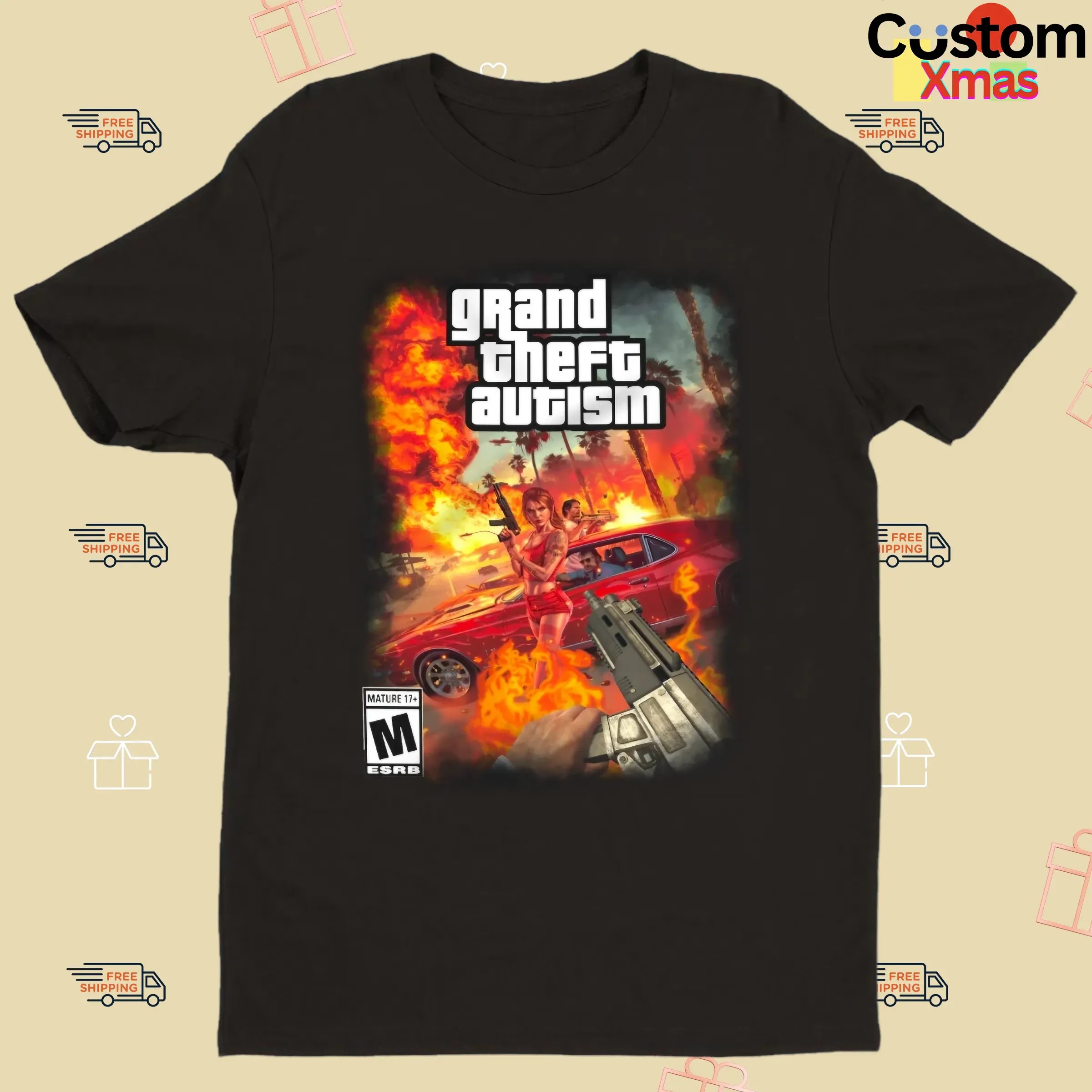 Grand Theft Autism Parody T Shirt