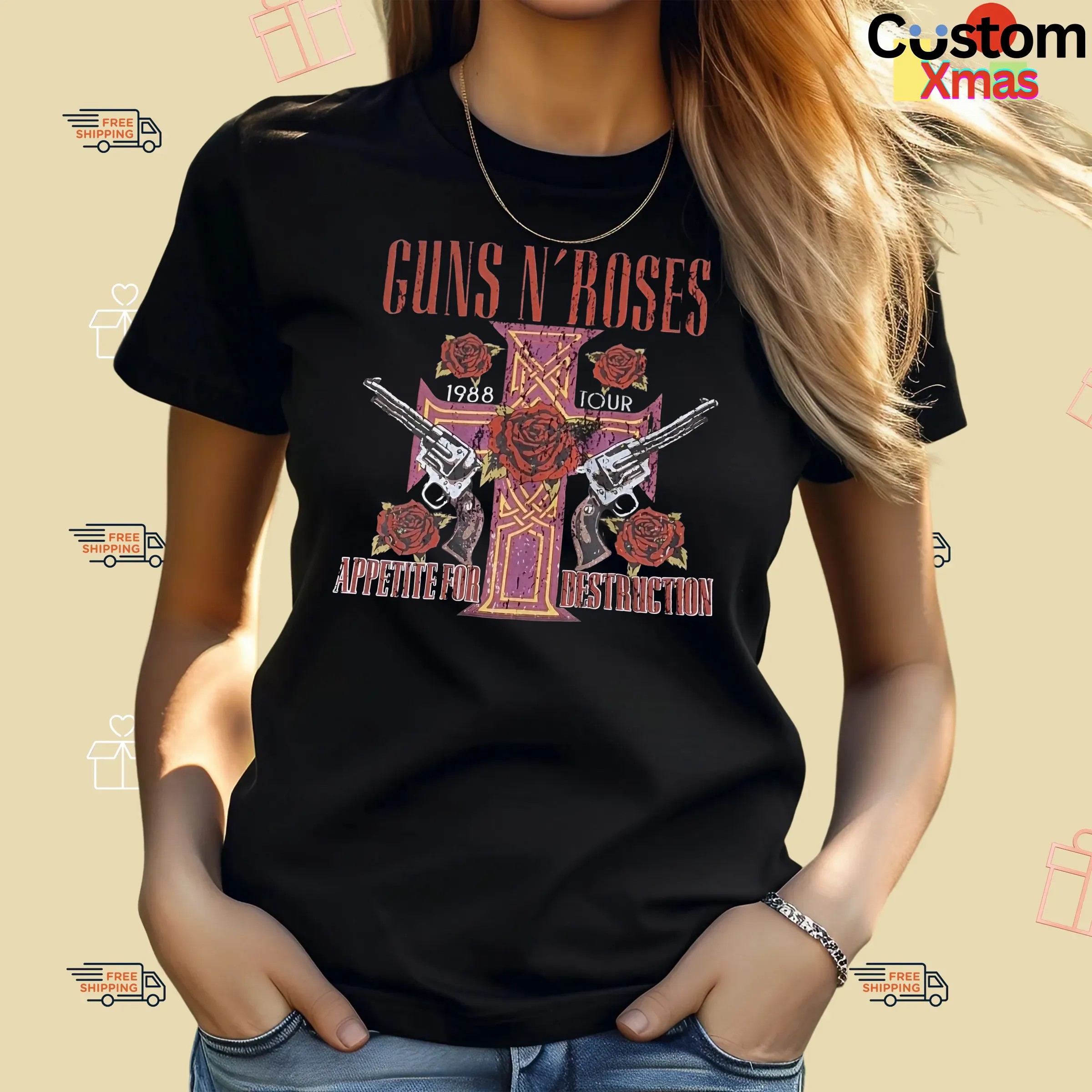 Guns N' Roses Appetite For Destruction 1988 Tour Muscle Top Shirt