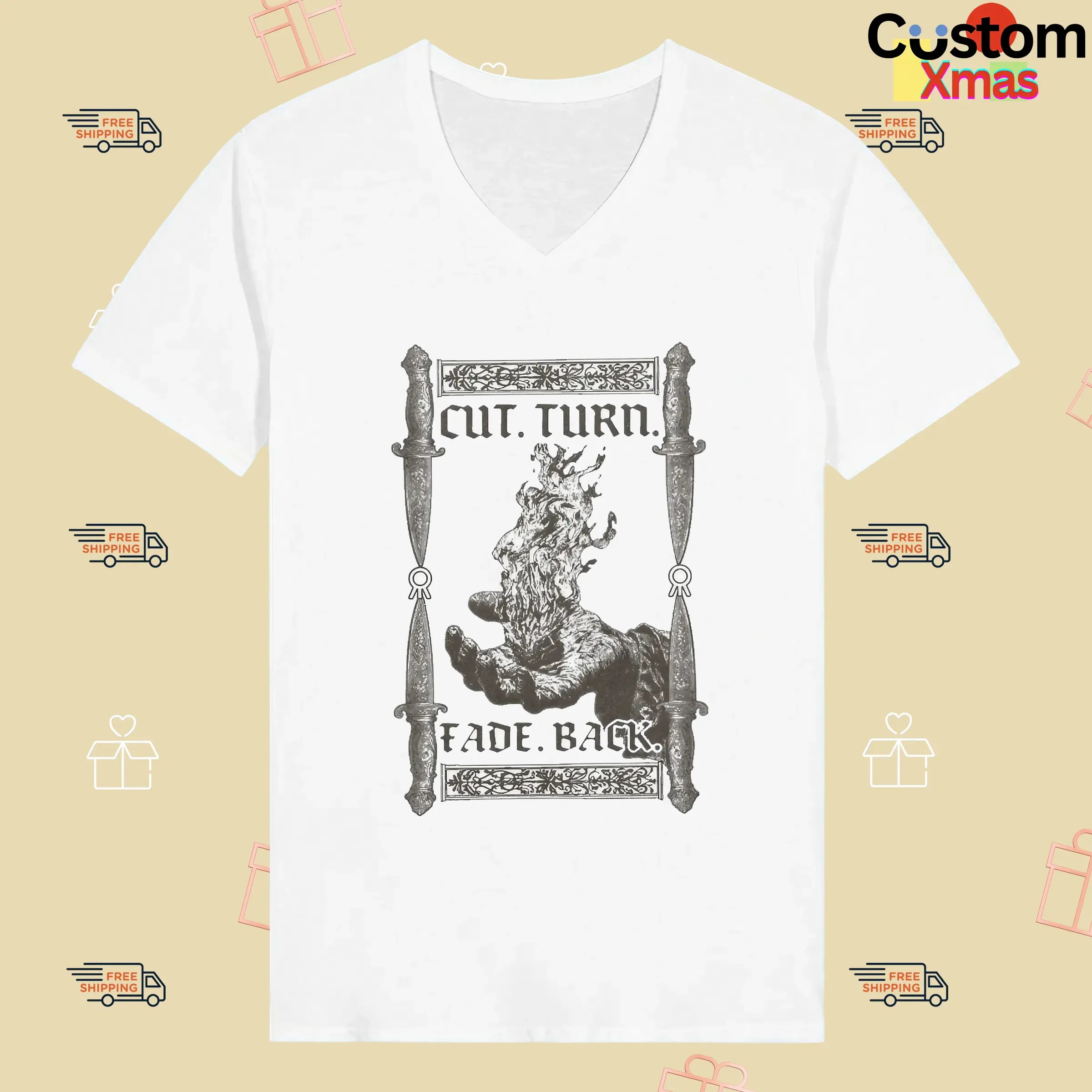Hail The Sun Cut Turn Fade Back Knife Hand Fire T Shirt