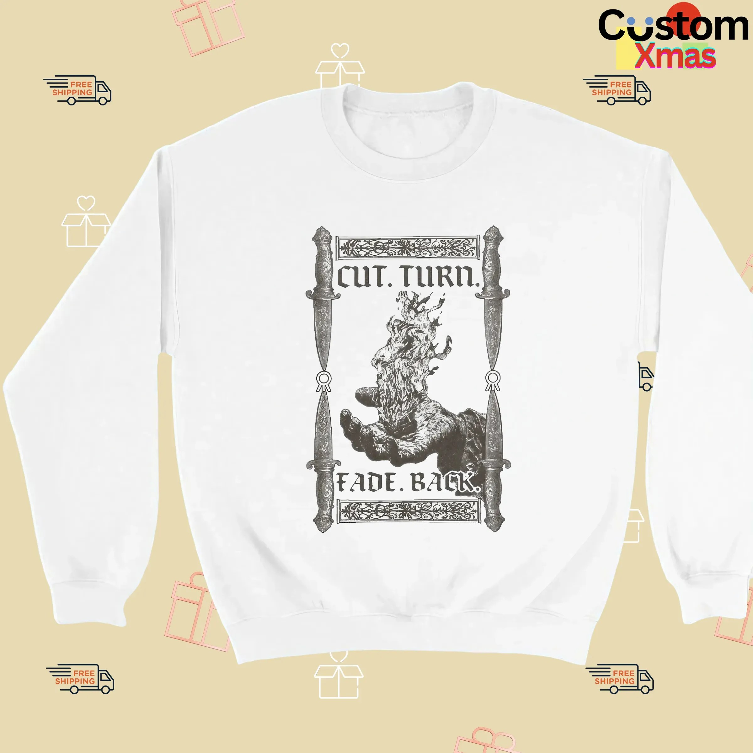 Hail The Sun Cut Turn Fade Back Knife Hand Fire T Shirt