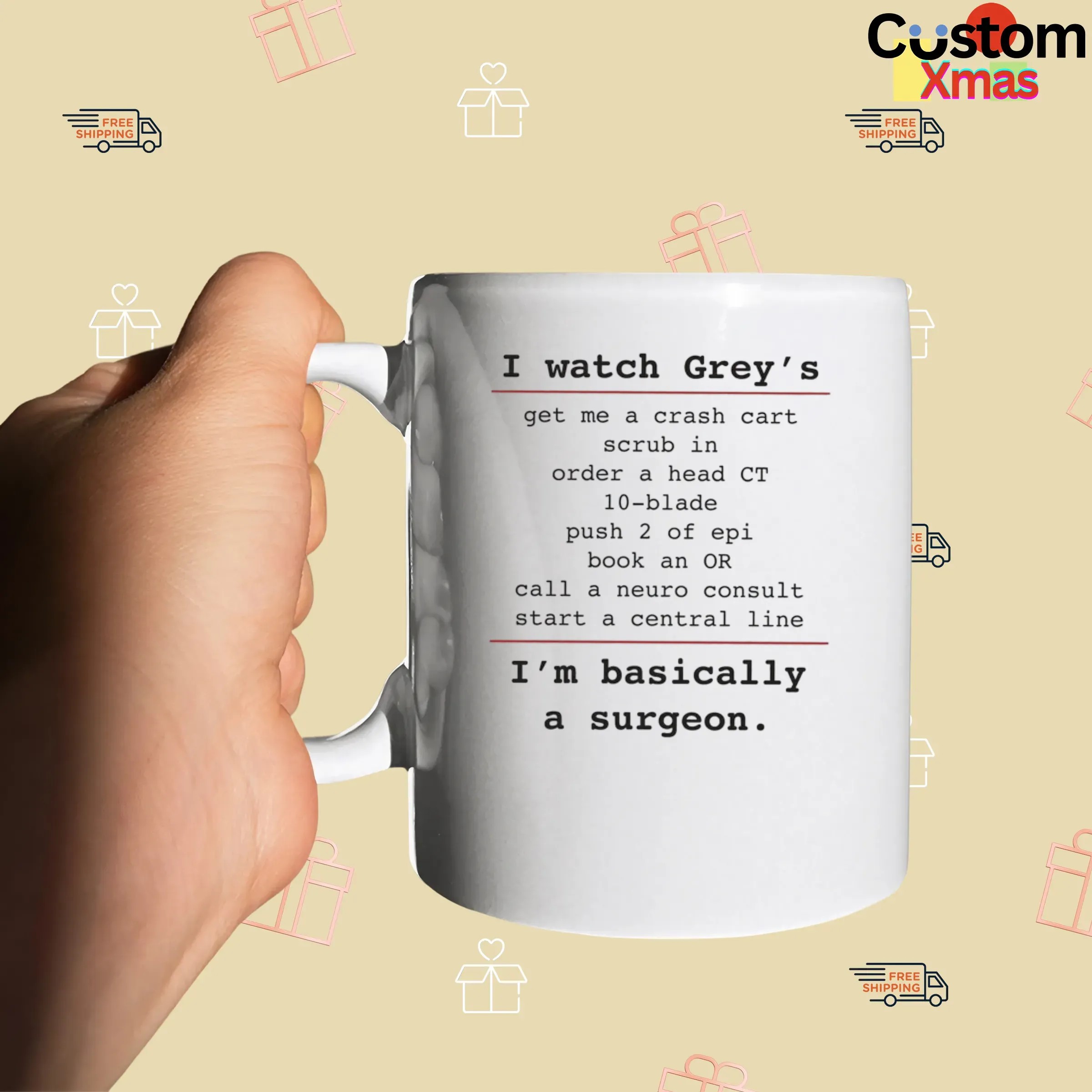 I Watch Grey's Get Me A Crash Cart Scrub In Order A Head Ct 10-blade I'm Basically A Surgeon T Shirt