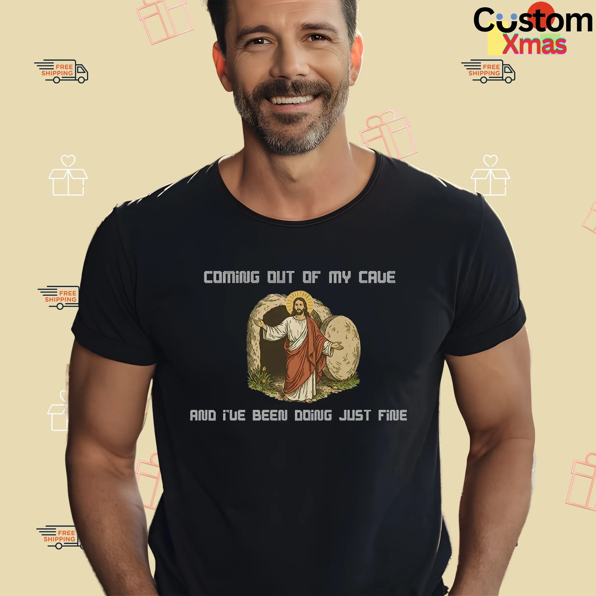 Jesus Coming Out Of My Cave And I've Been Doing Just Fine Christian T Shirt