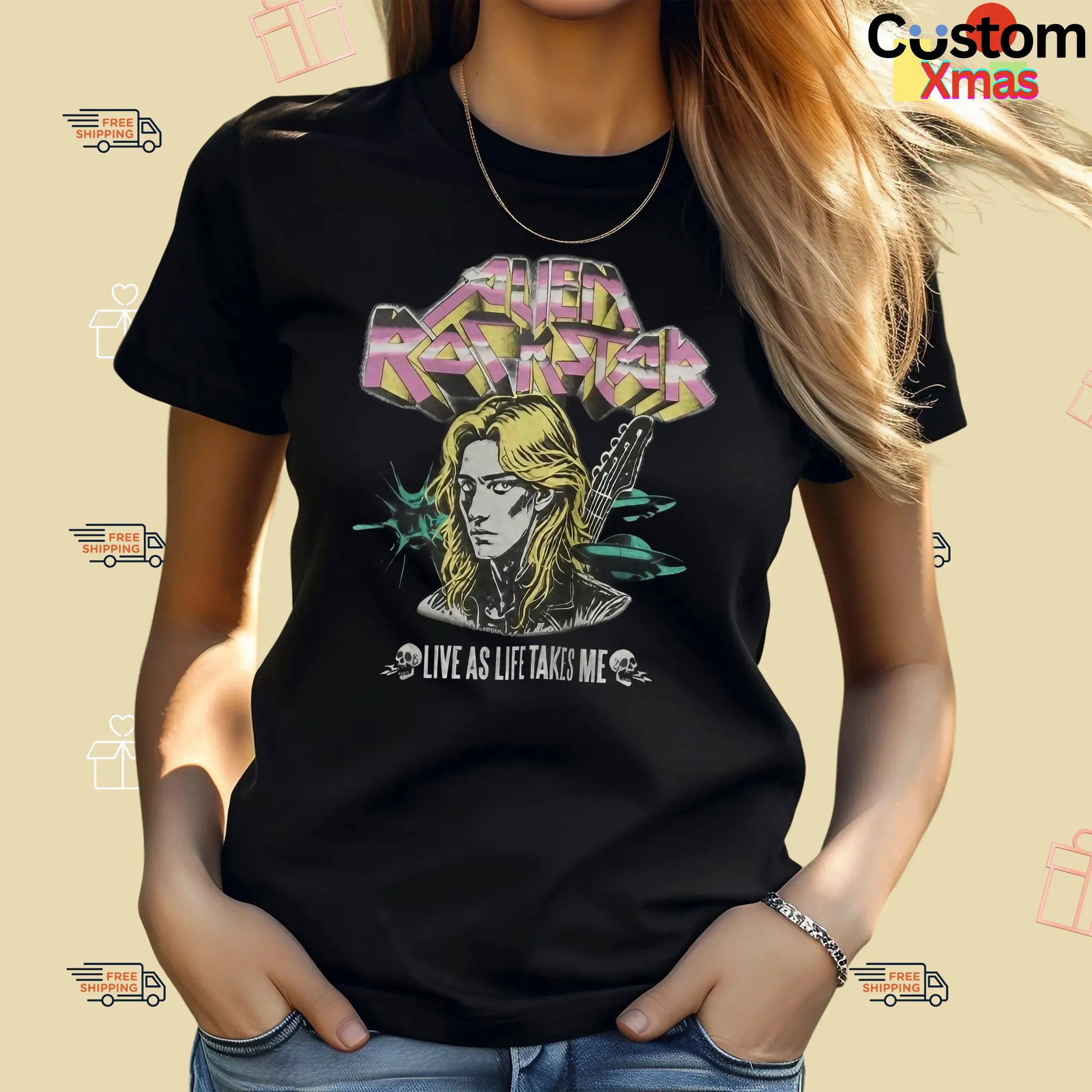 Joo Yeon Alien Rock Star Live As Life Takes Me T Shirt
