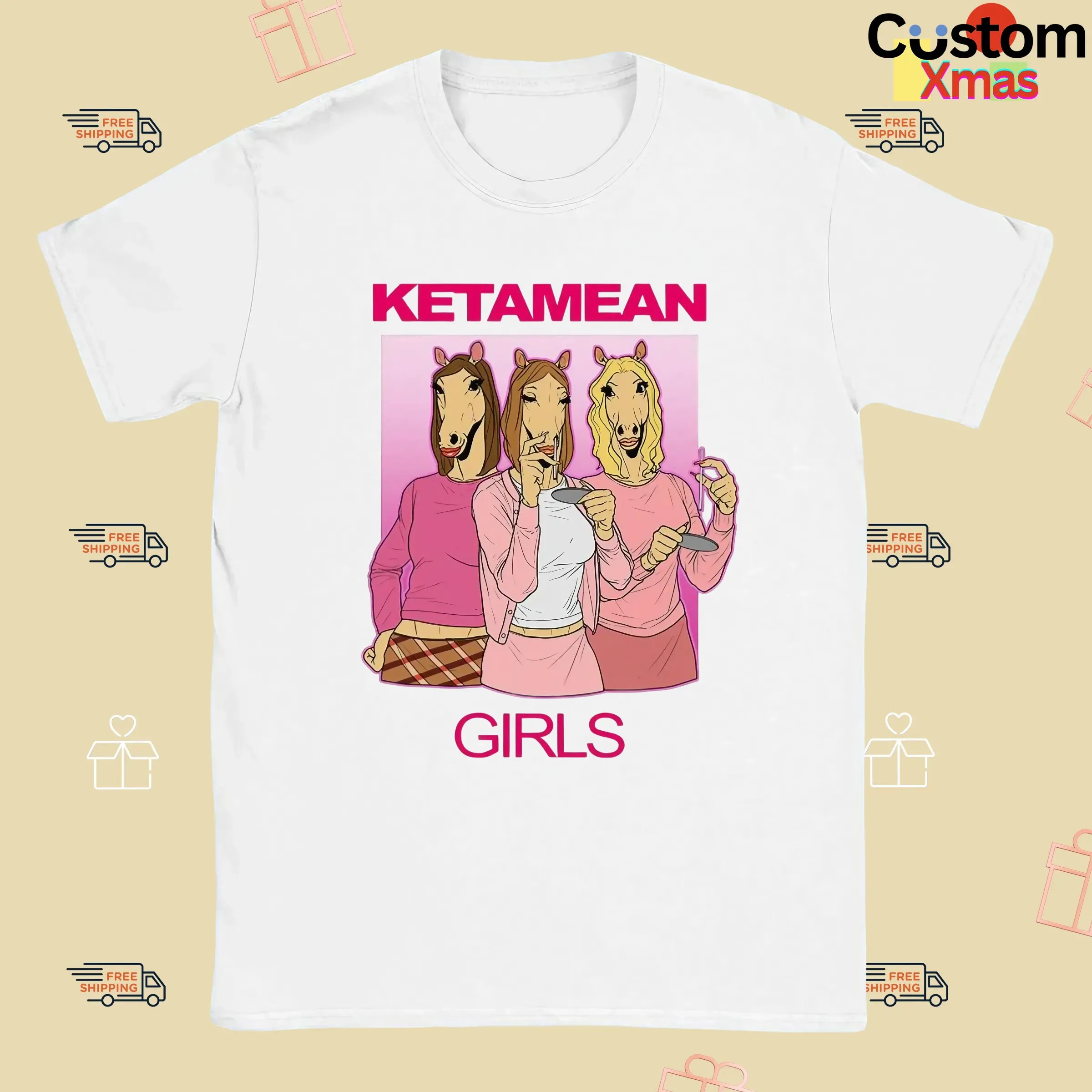 Ketamean Girls Horses Funny Meme T Shirt
