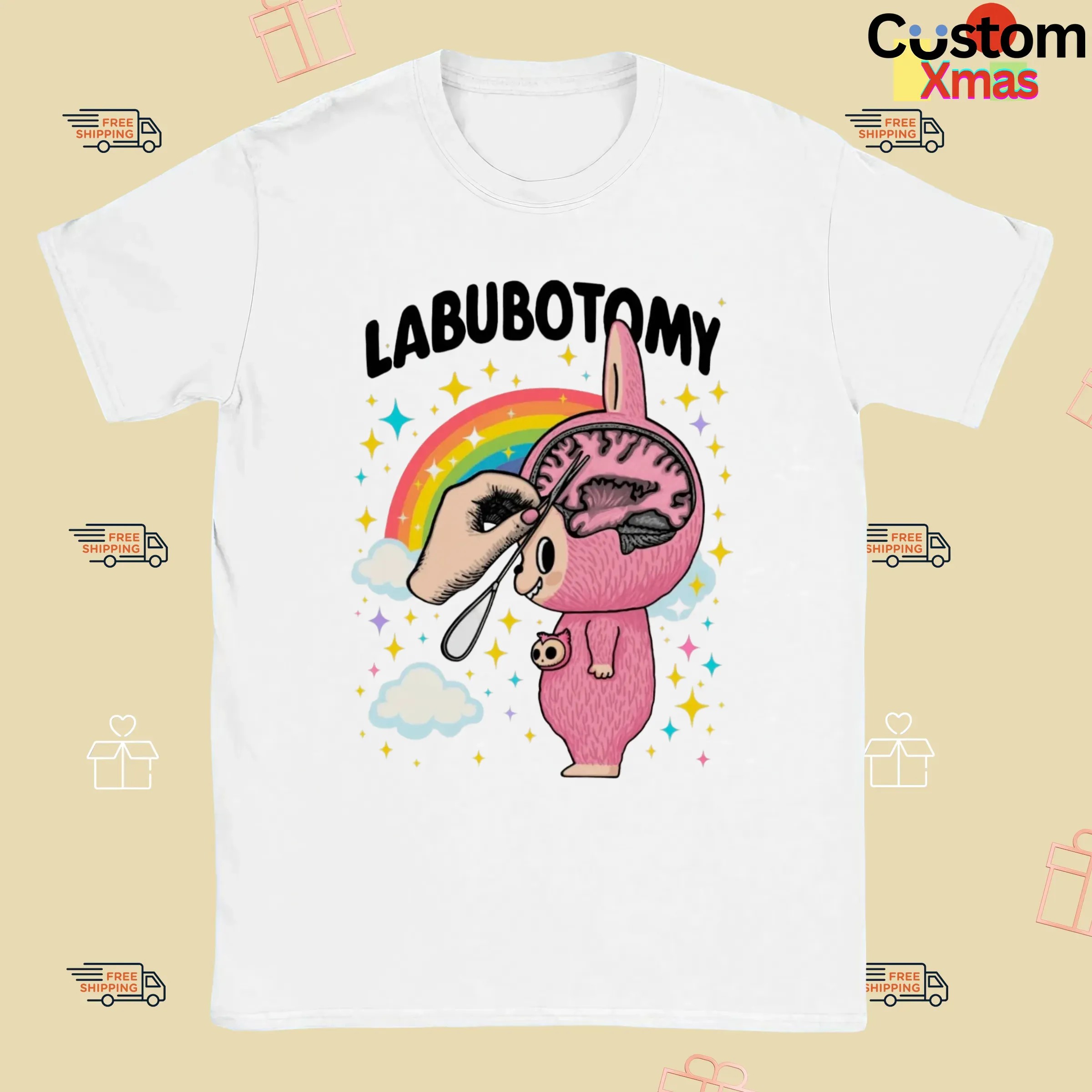 Labubu Labubotomy Brain Meme T Shirt