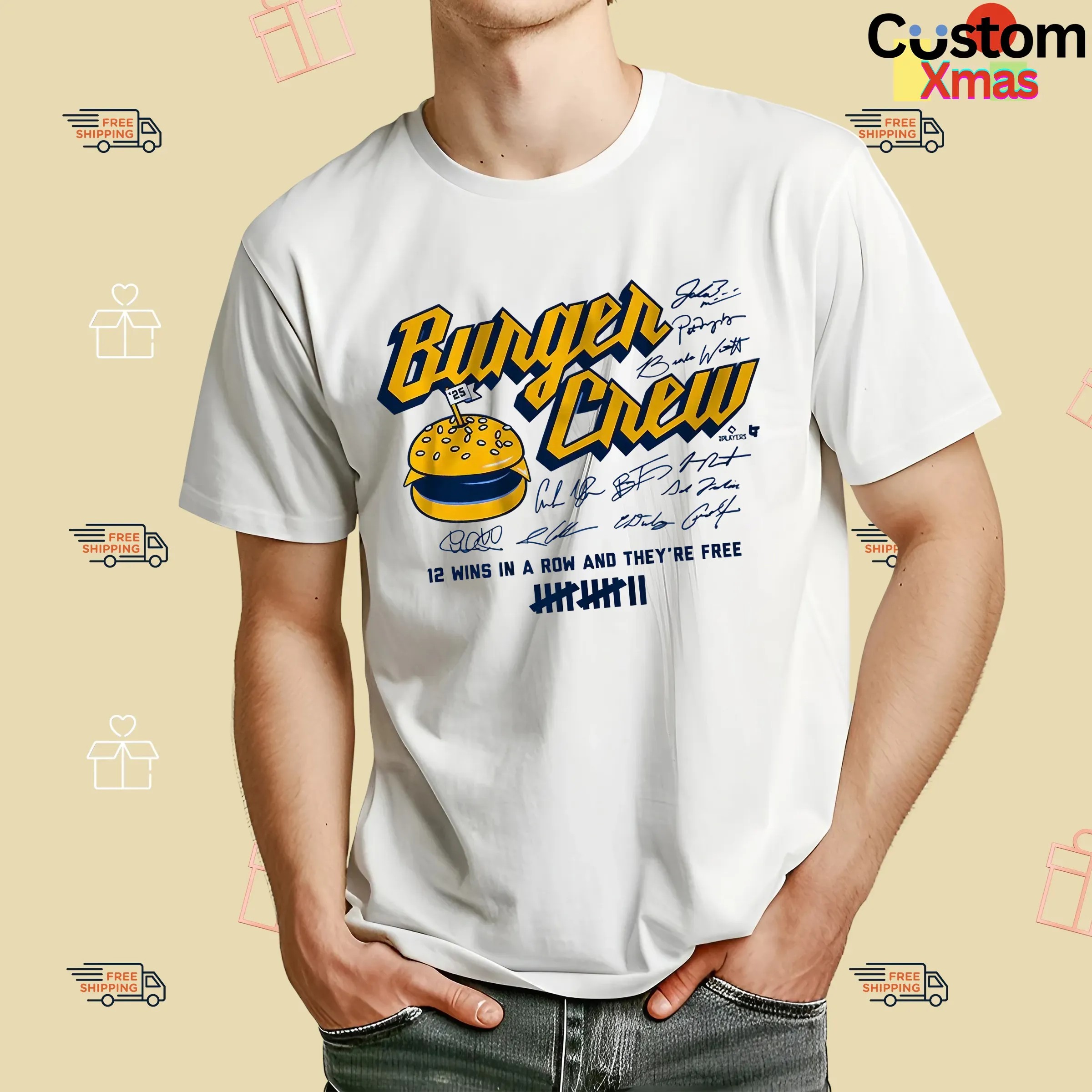 Milwaukee Burger Crew 12 Wins In A Row And They're Free Signatures T Shirt