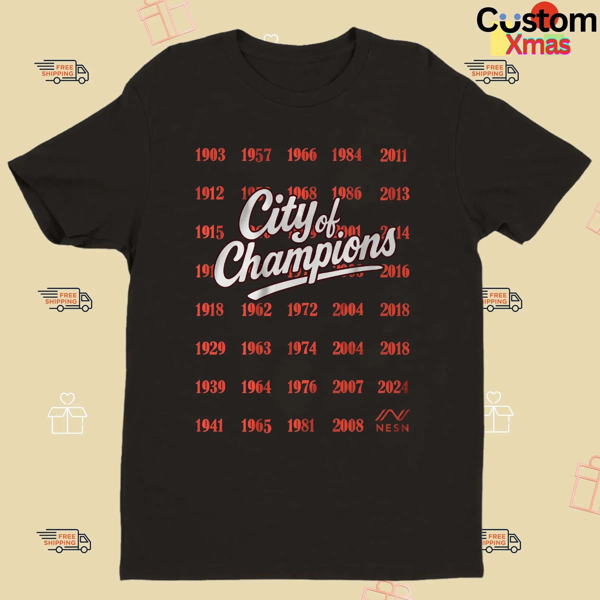 NESN City Of Champions Years T Shirt