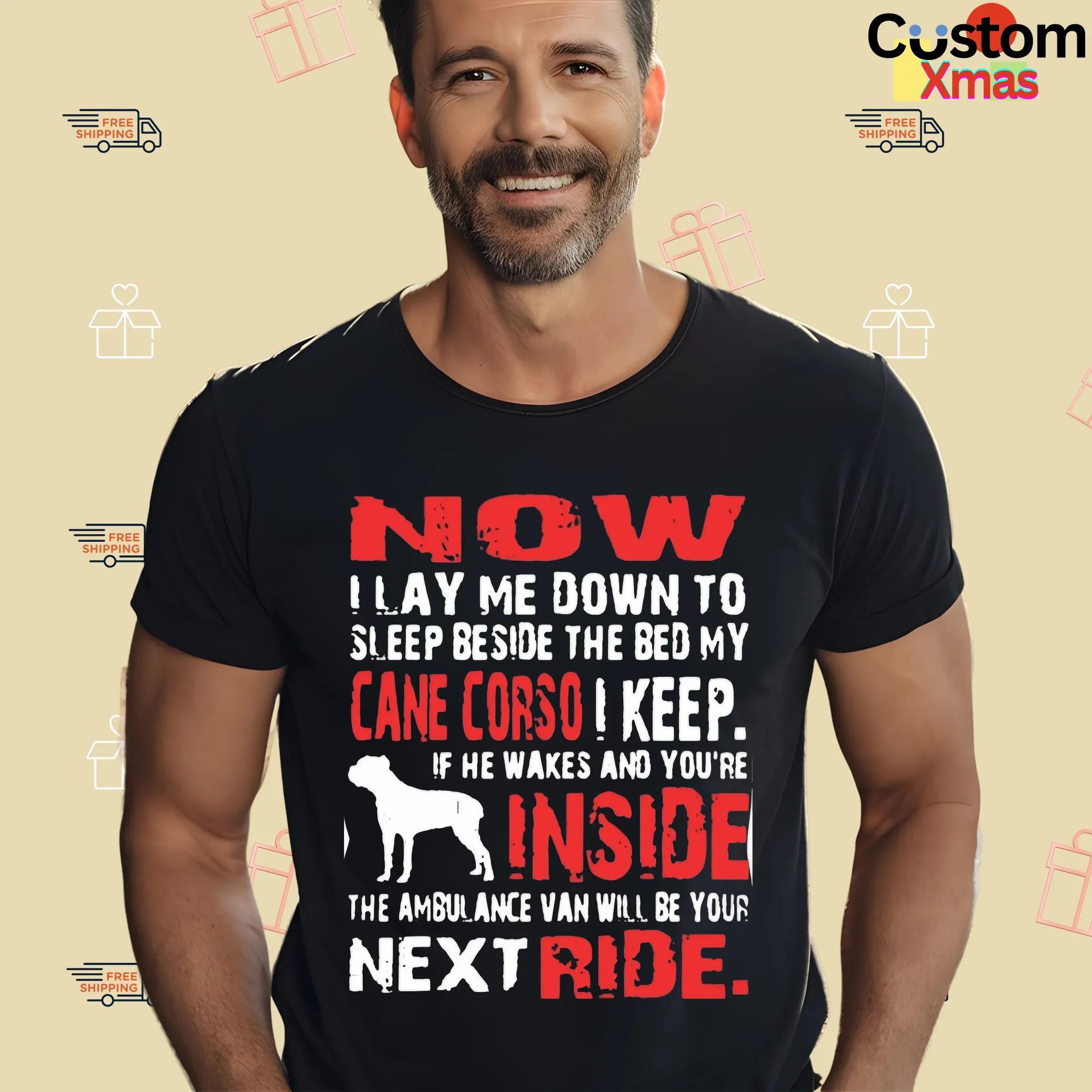 Now I Lay Me Down To Sleep Beside The Bed My Cane Corso I Keep T Shirt