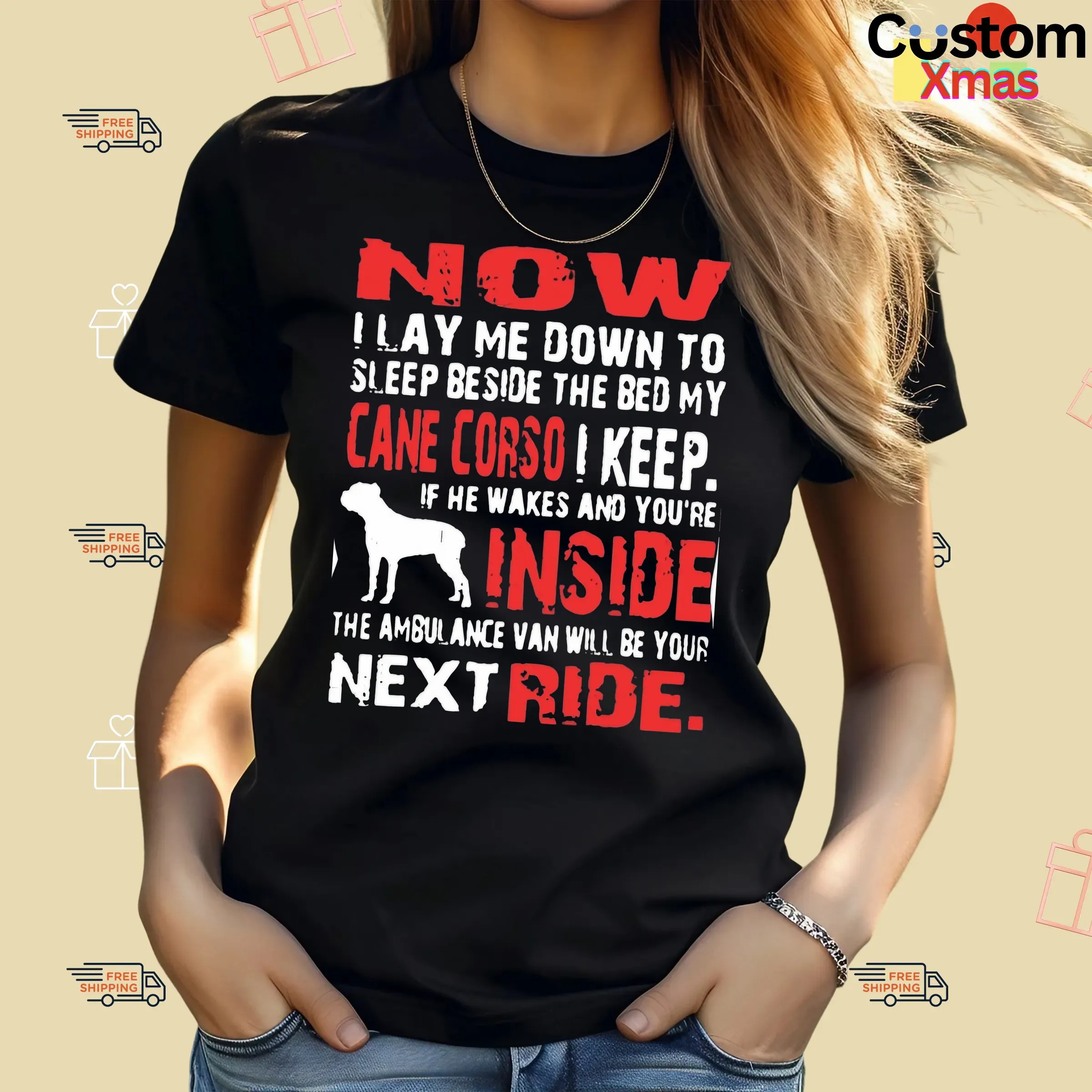 Now I Lay Me Down To Sleep Beside The Bed My Cane Corso I Keep T Shirt