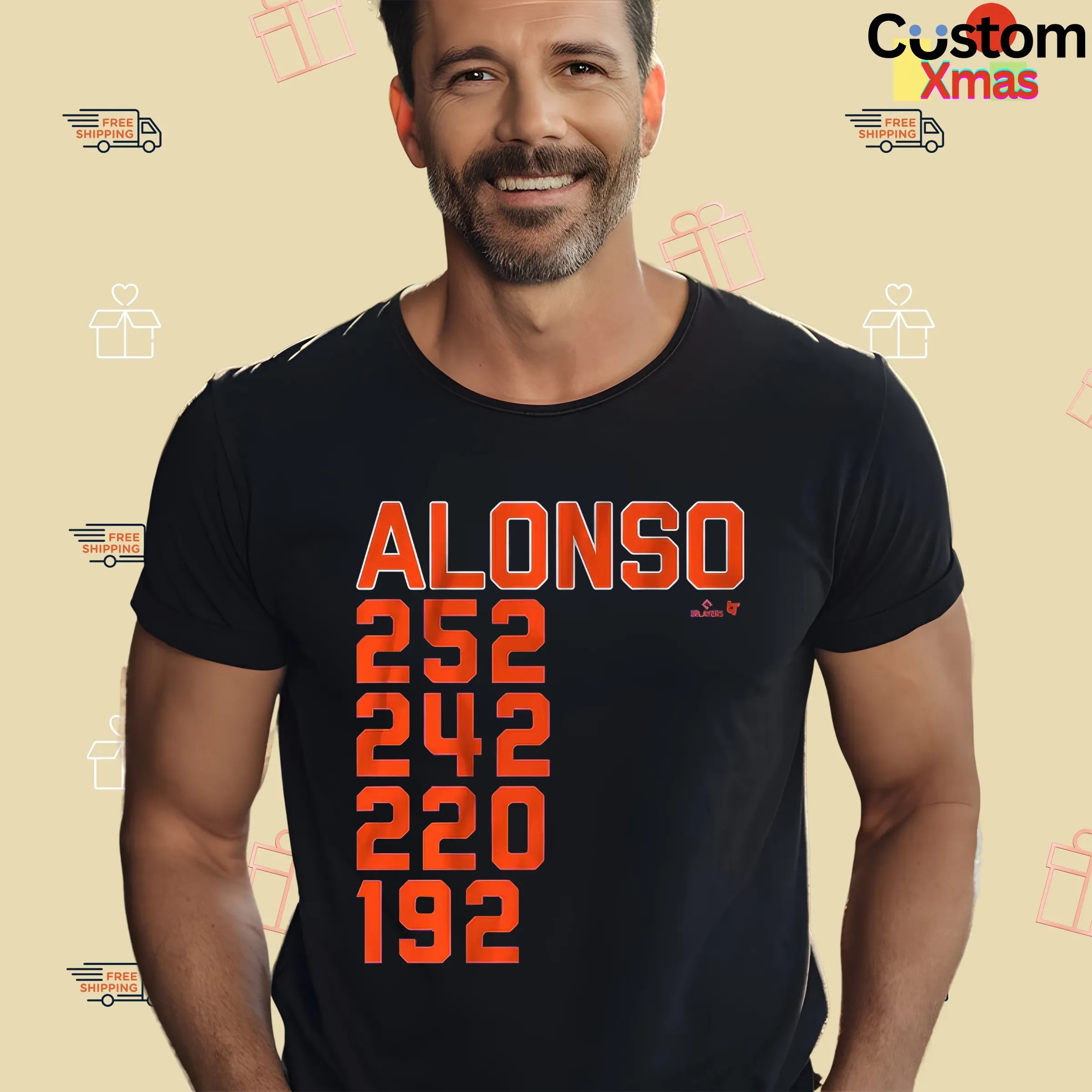 Pete Alonso New York Home Run List 252 242 220 192 T Shirt
