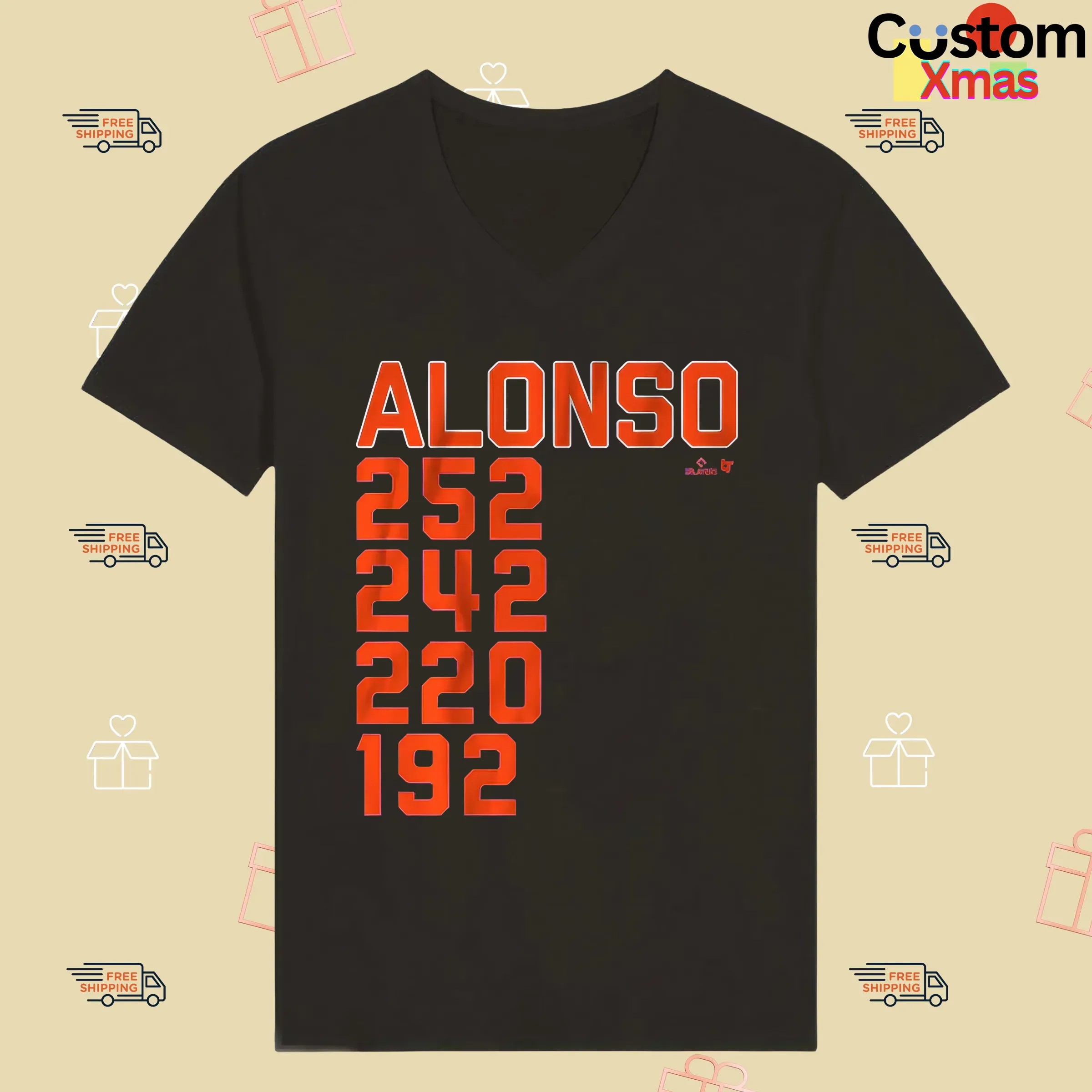 Pete Alonso New York Home Run List 252 242 220 192 T Shirt
