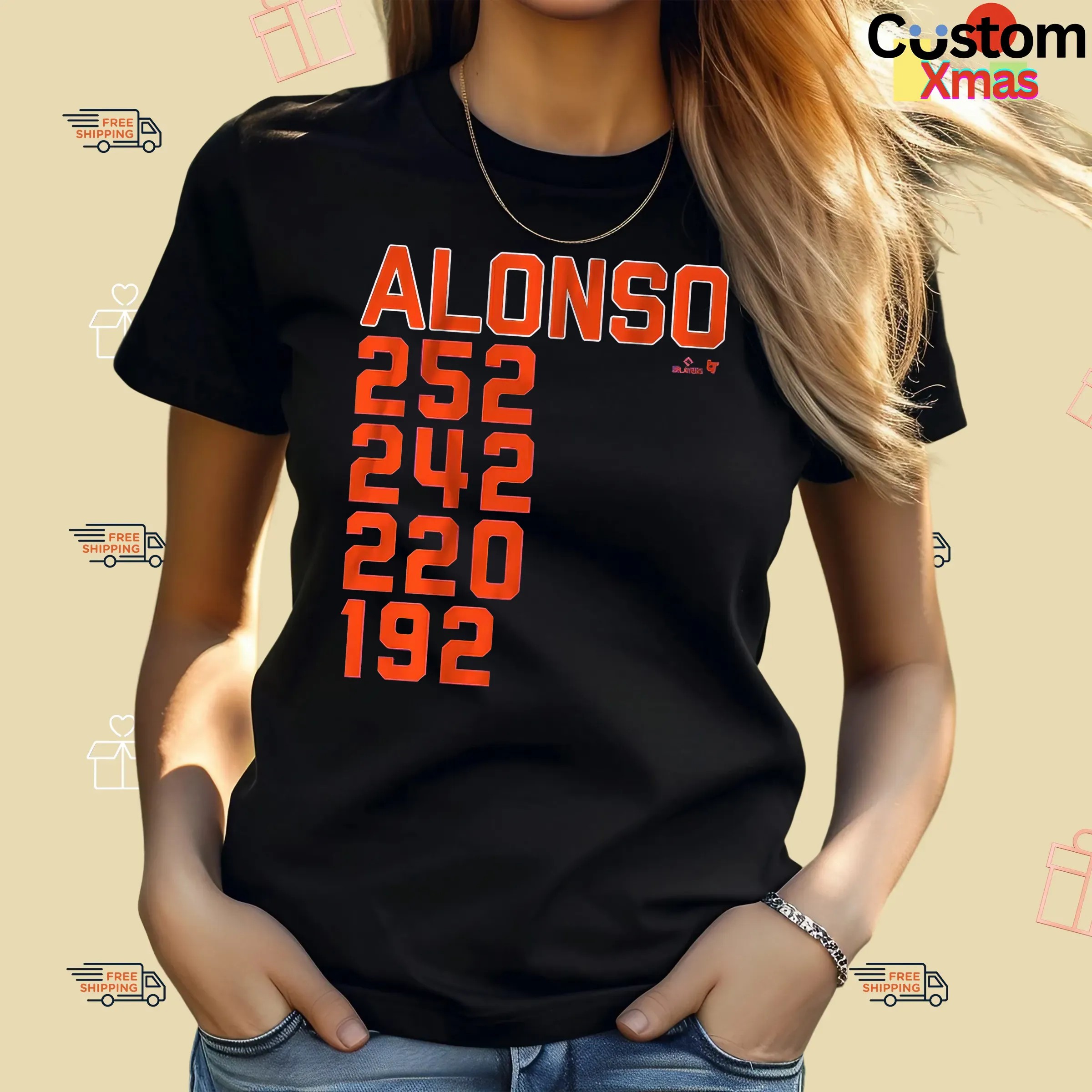 Pete Alonso New York Home Run List 252 242 220 192 T Shirt