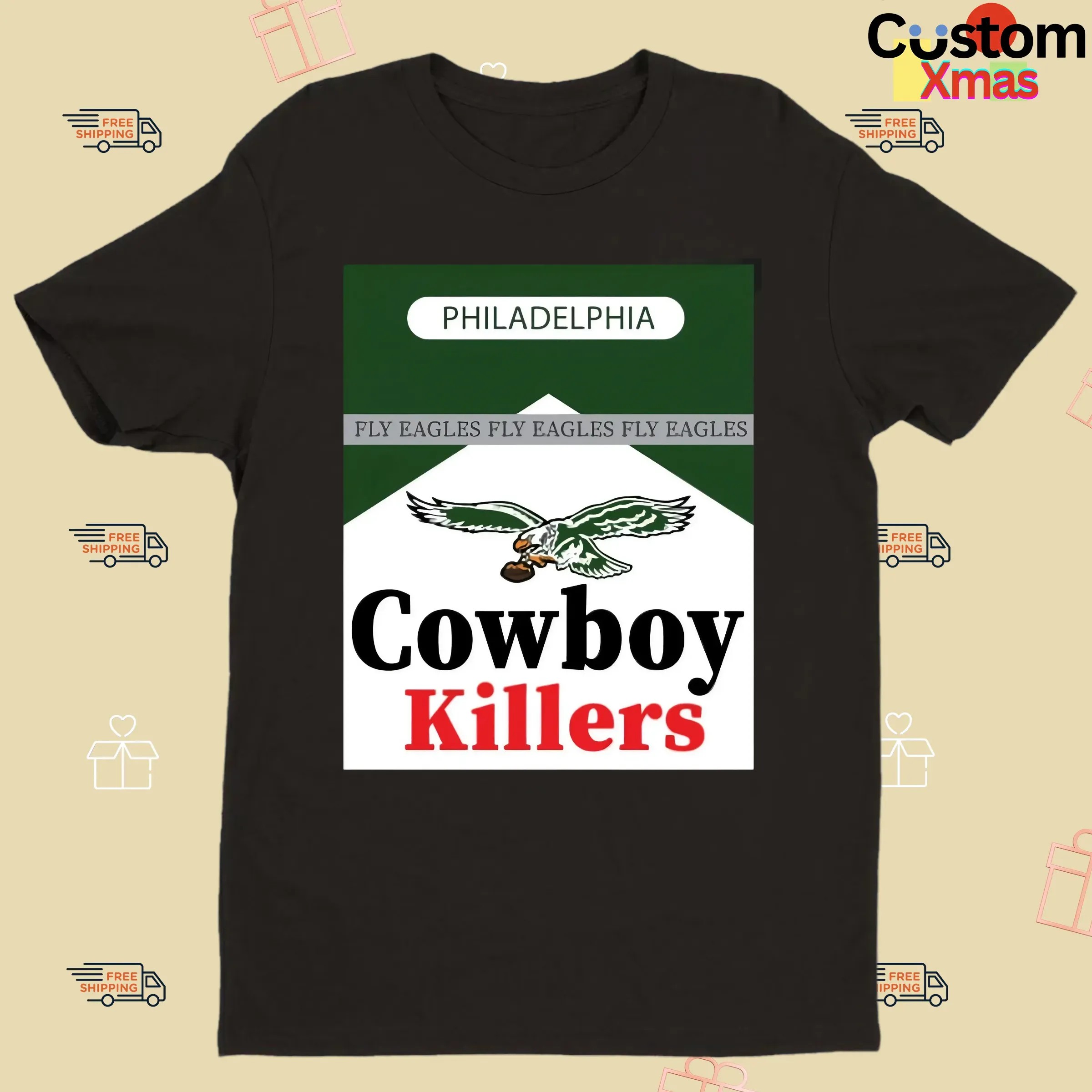 Philadelphia Eagles Cowboy Killers Fly Eagles Marlboro Parody T Shirt