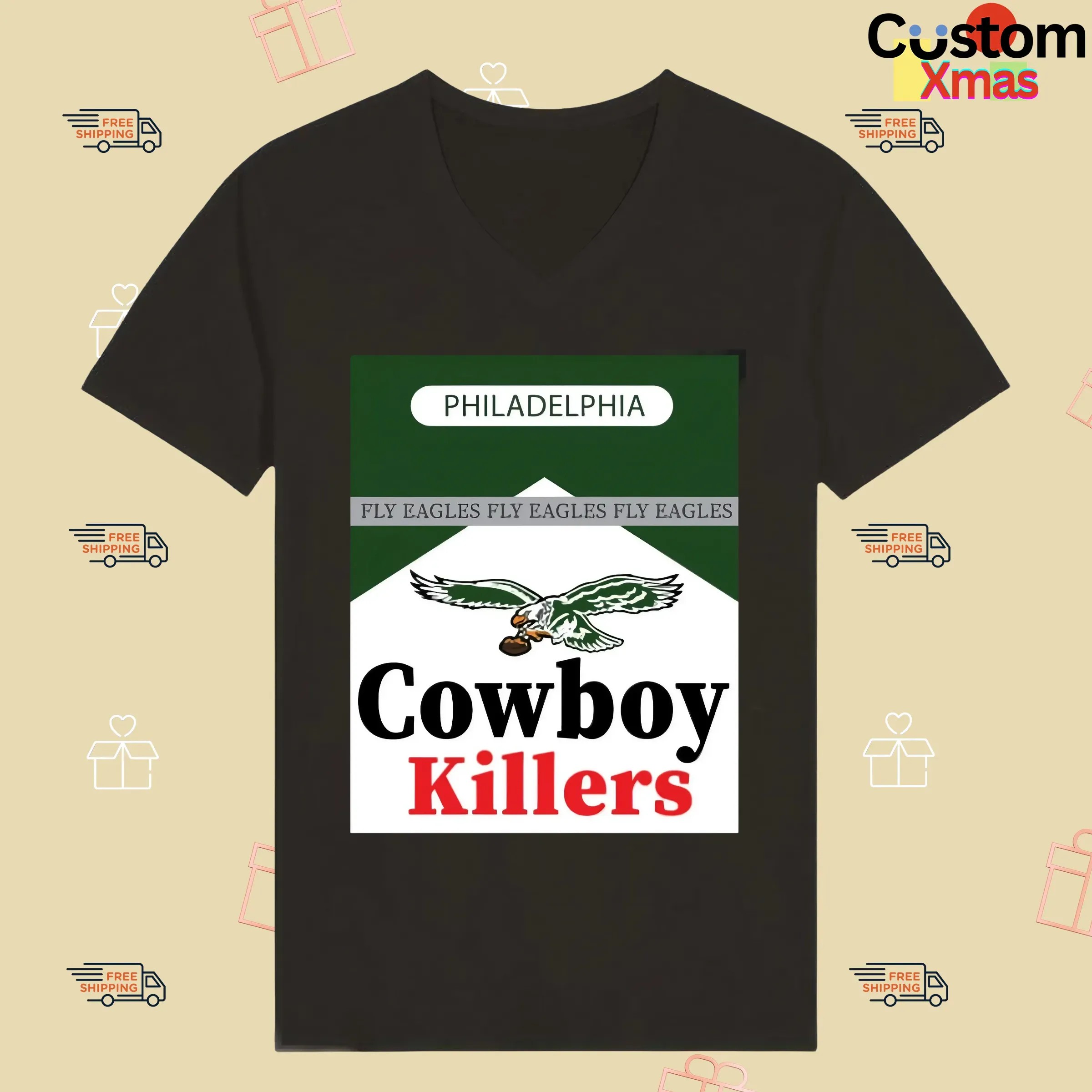 Philadelphia Eagles Cowboy Killers Fly Eagles Marlboro Parody T Shirt