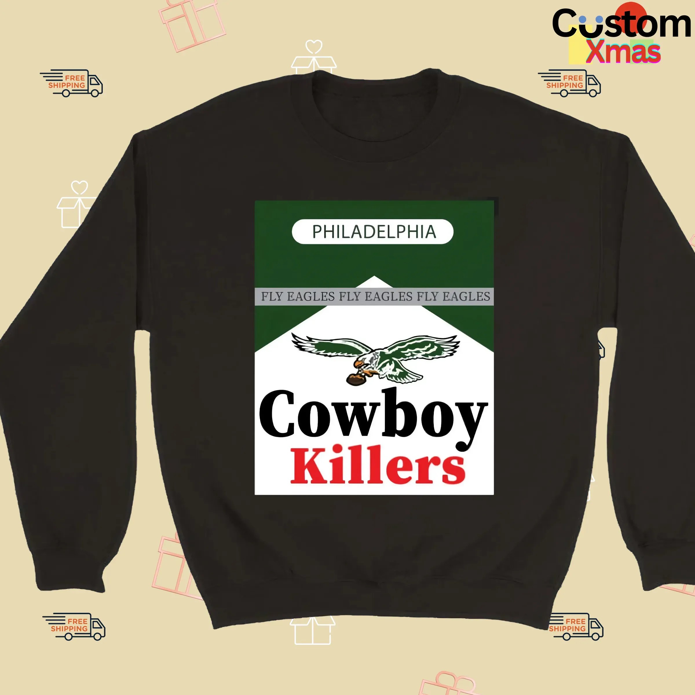 Philadelphia Eagles Cowboy Killers Fly Eagles Marlboro Parody T Shirt