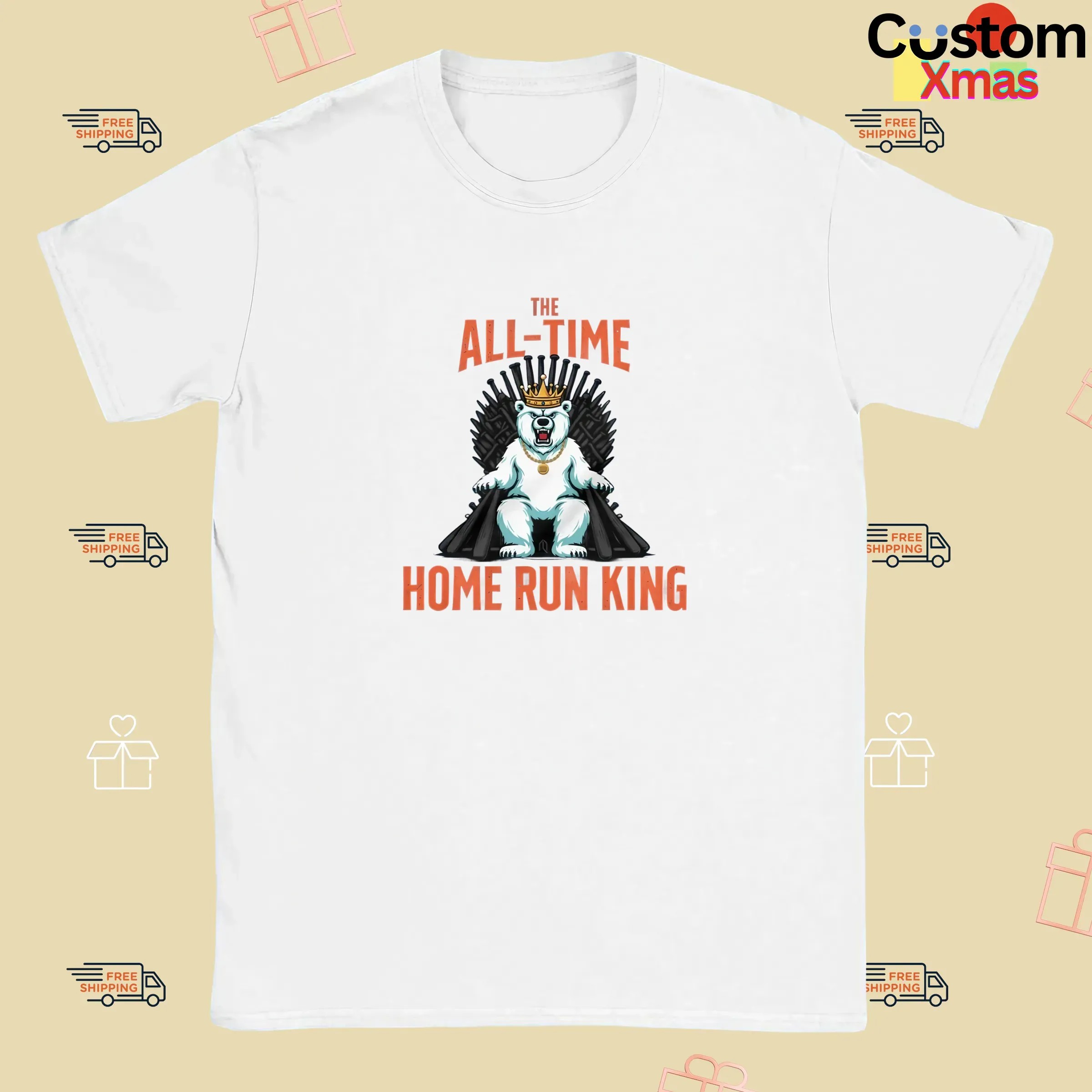 Polar Bear The All Time Home Run King Throne T Shirt