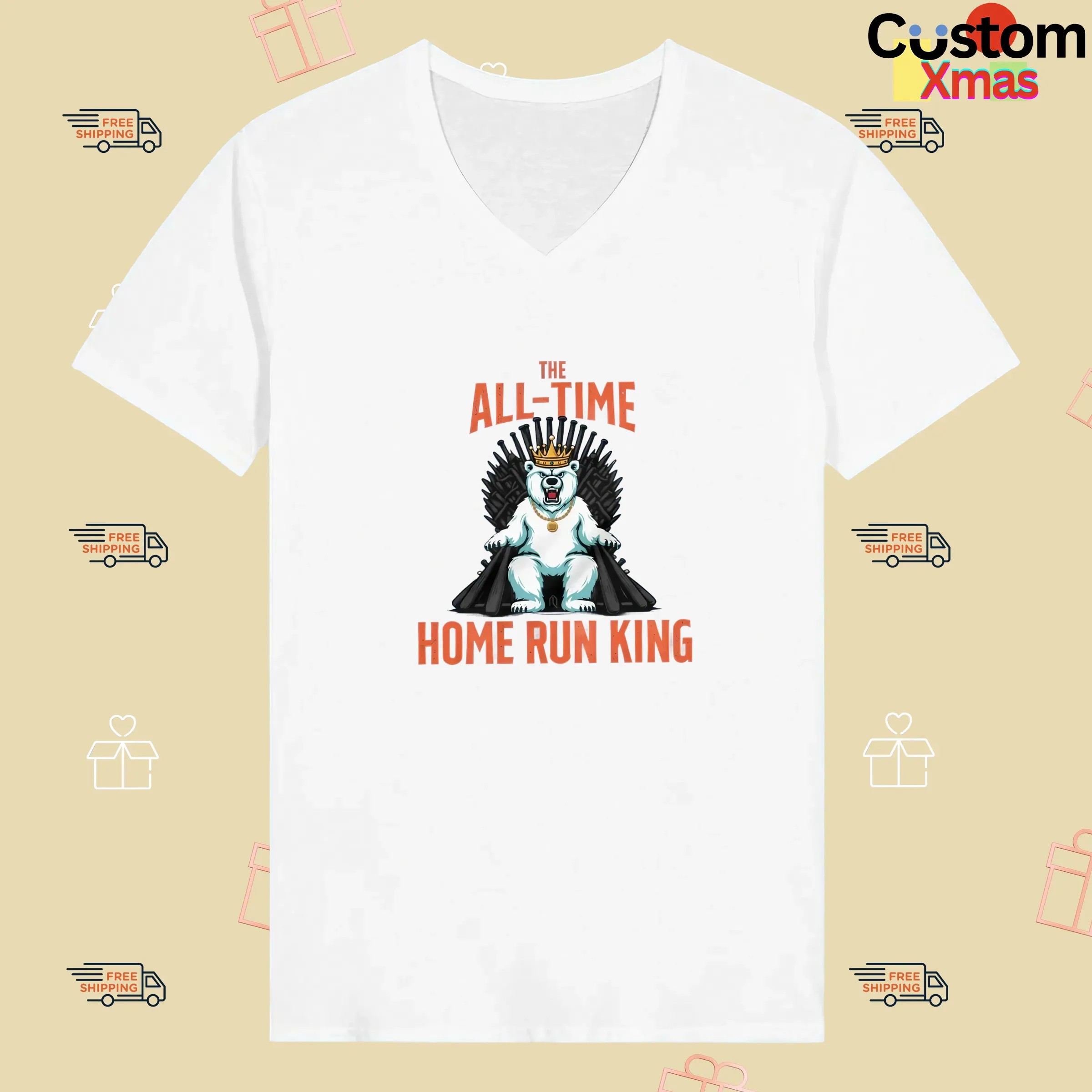 Polar Bear The All Time Home Run King Throne T Shirt