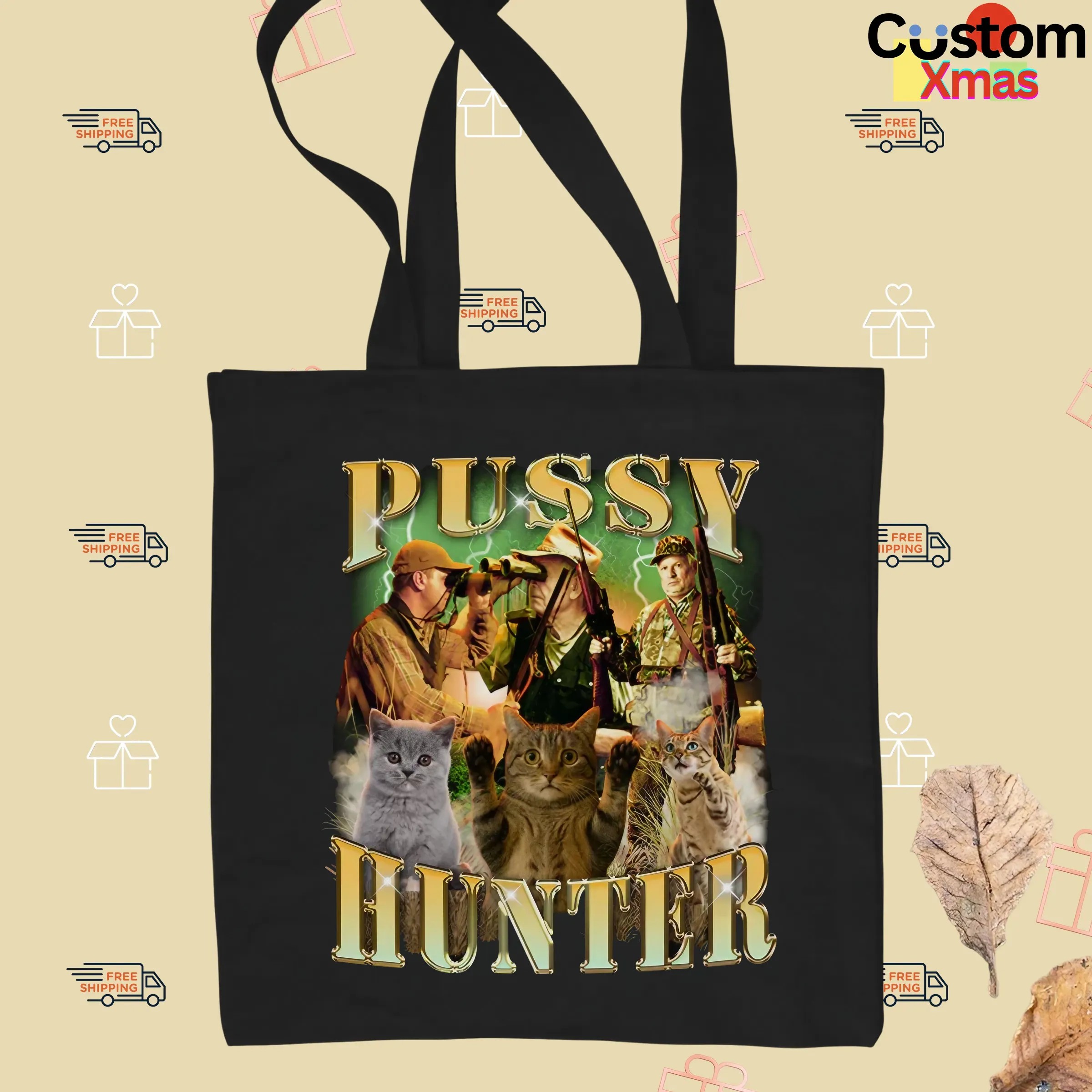 Pussy Hunter Cat Vintage Bootleg Meme T Shirt