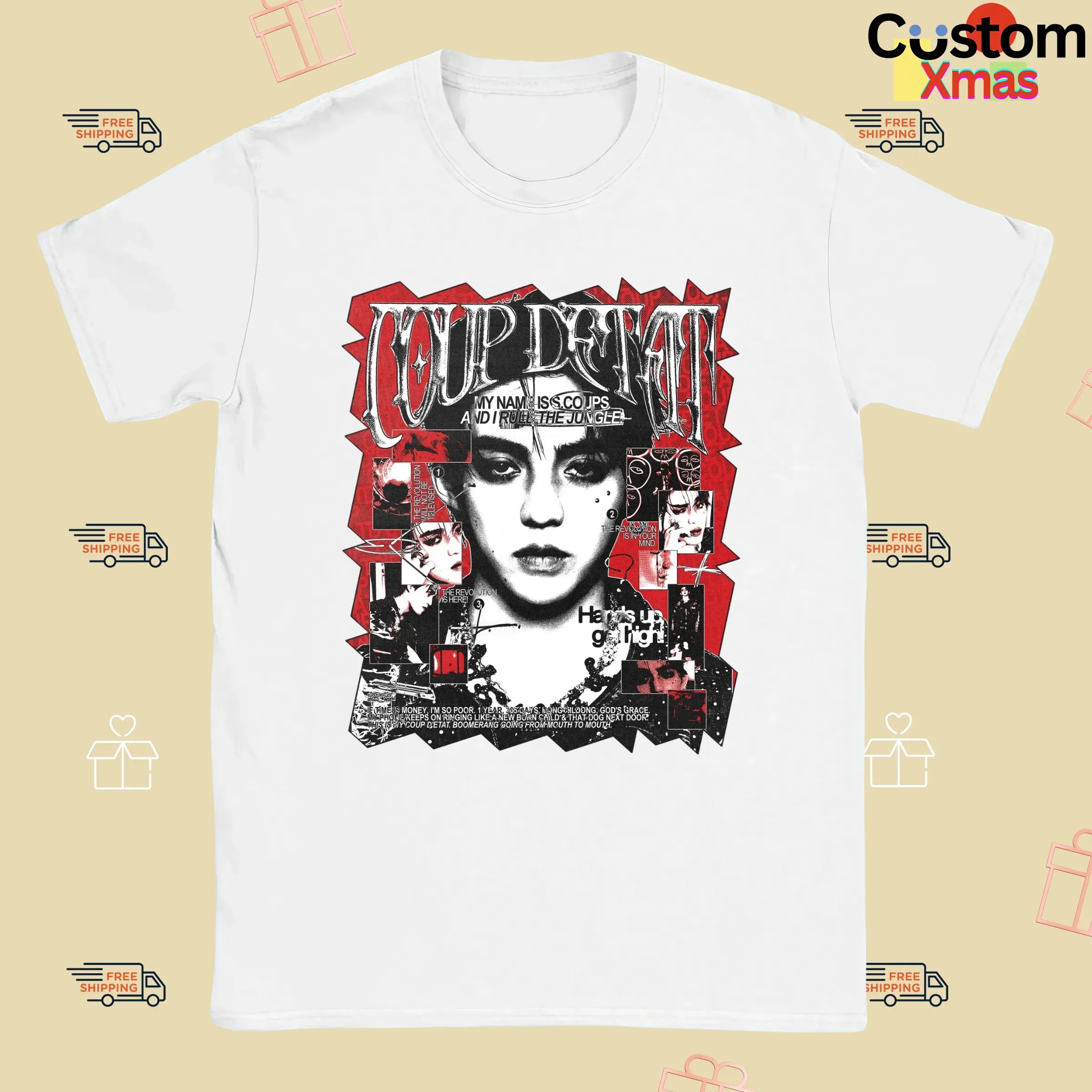 S.Coups SEVENTEEN Defeat My Name Is S.Coups And I Rule The Jungle Hand Up Get High T Shirt