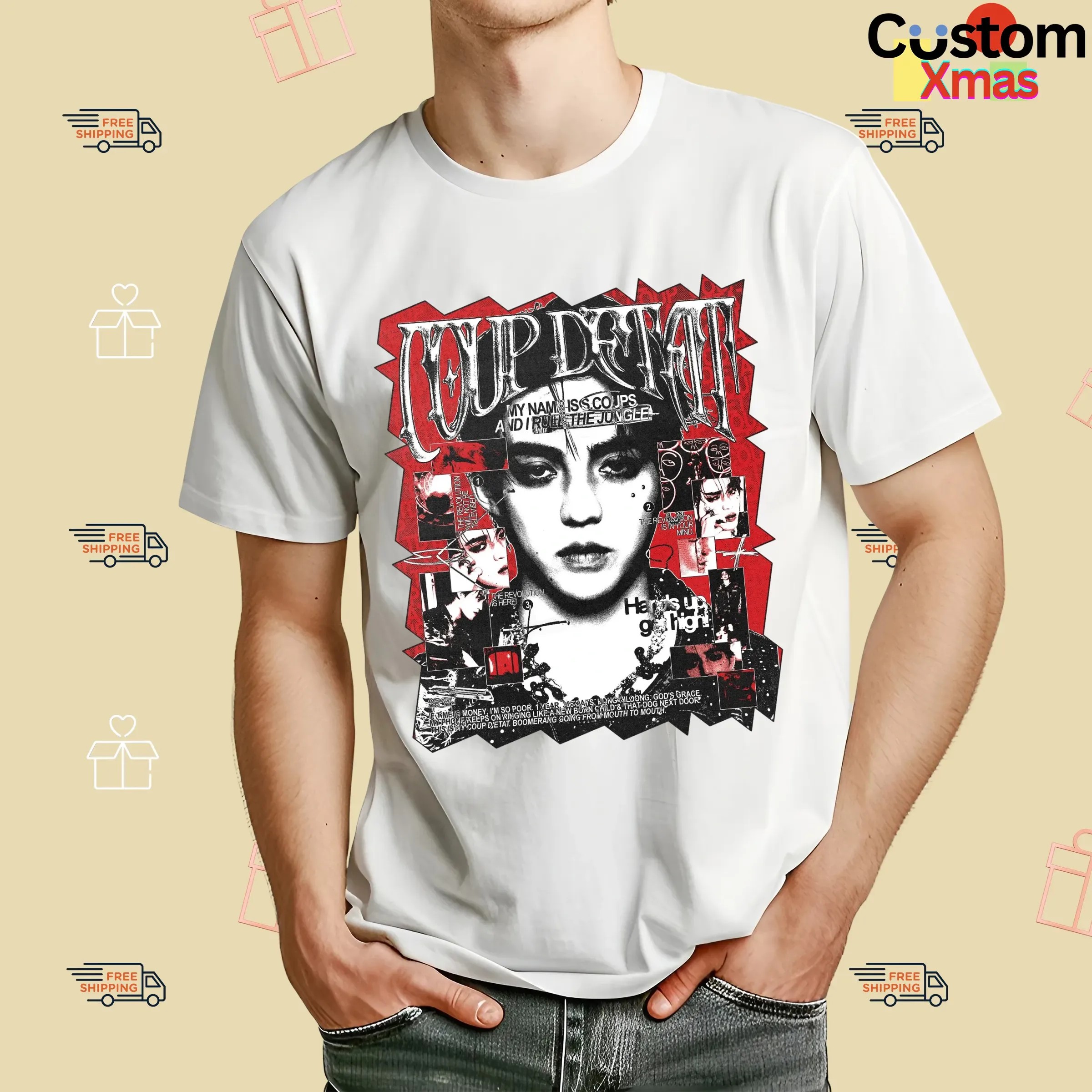 S.Coups SEVENTEEN Defeat My Name Is S.Coups And I Rule The Jungle Hand Up Get High T Shirt
