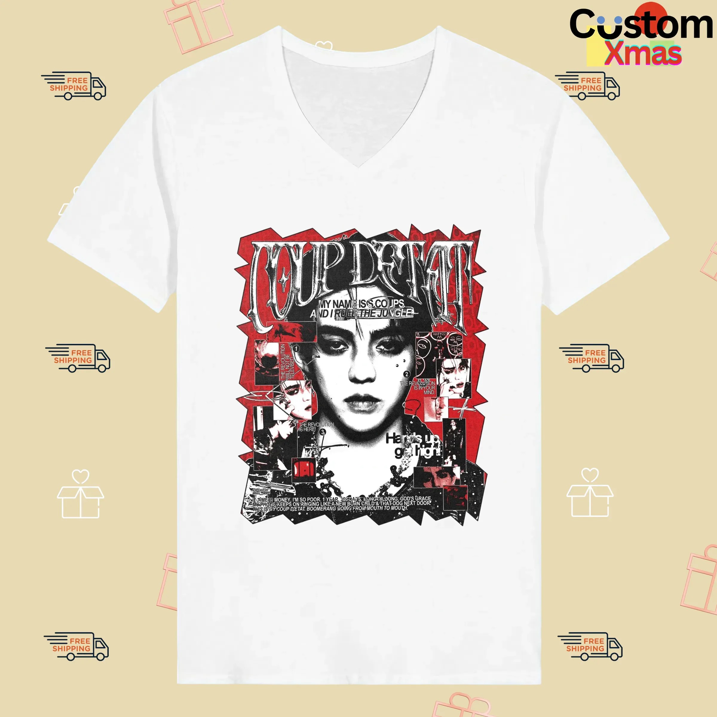 S.Coups SEVENTEEN Defeat My Name Is S.Coups And I Rule The Jungle Hand Up Get High T Shirt