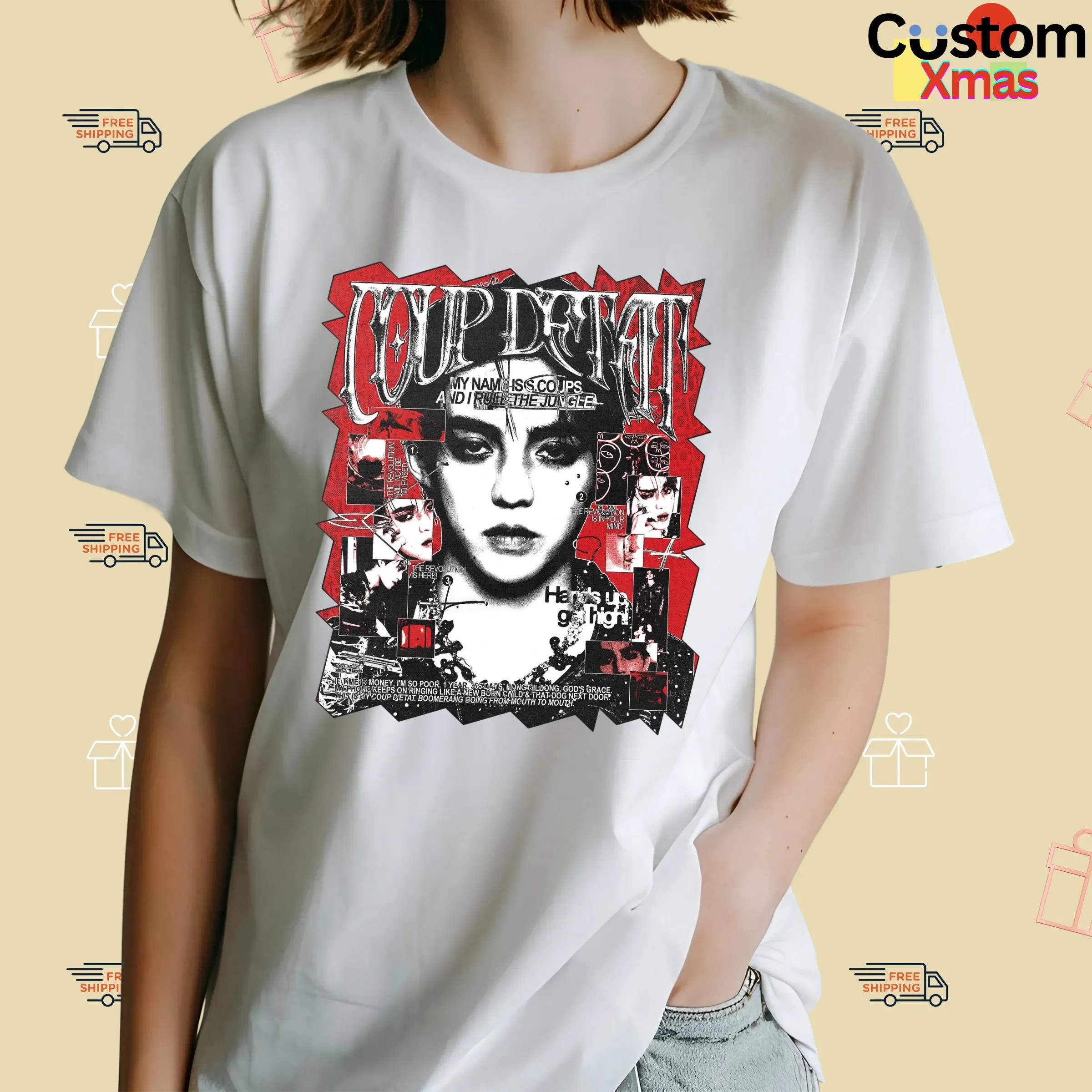 S.Coups SEVENTEEN Defeat My Name Is S.Coups And I Rule The Jungle Hand Up Get High T Shirt