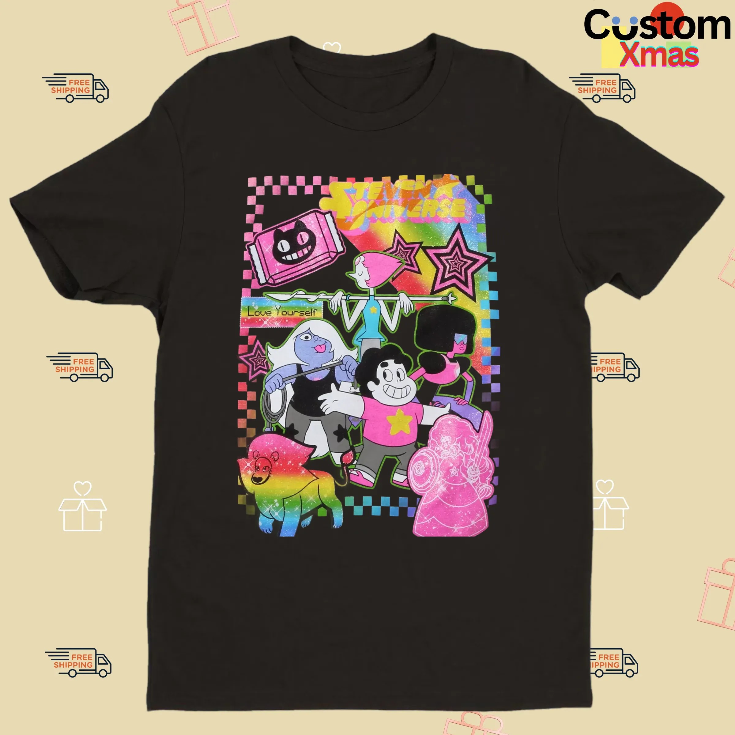Steven Universe Love Yourself Glitter Print T Shirt