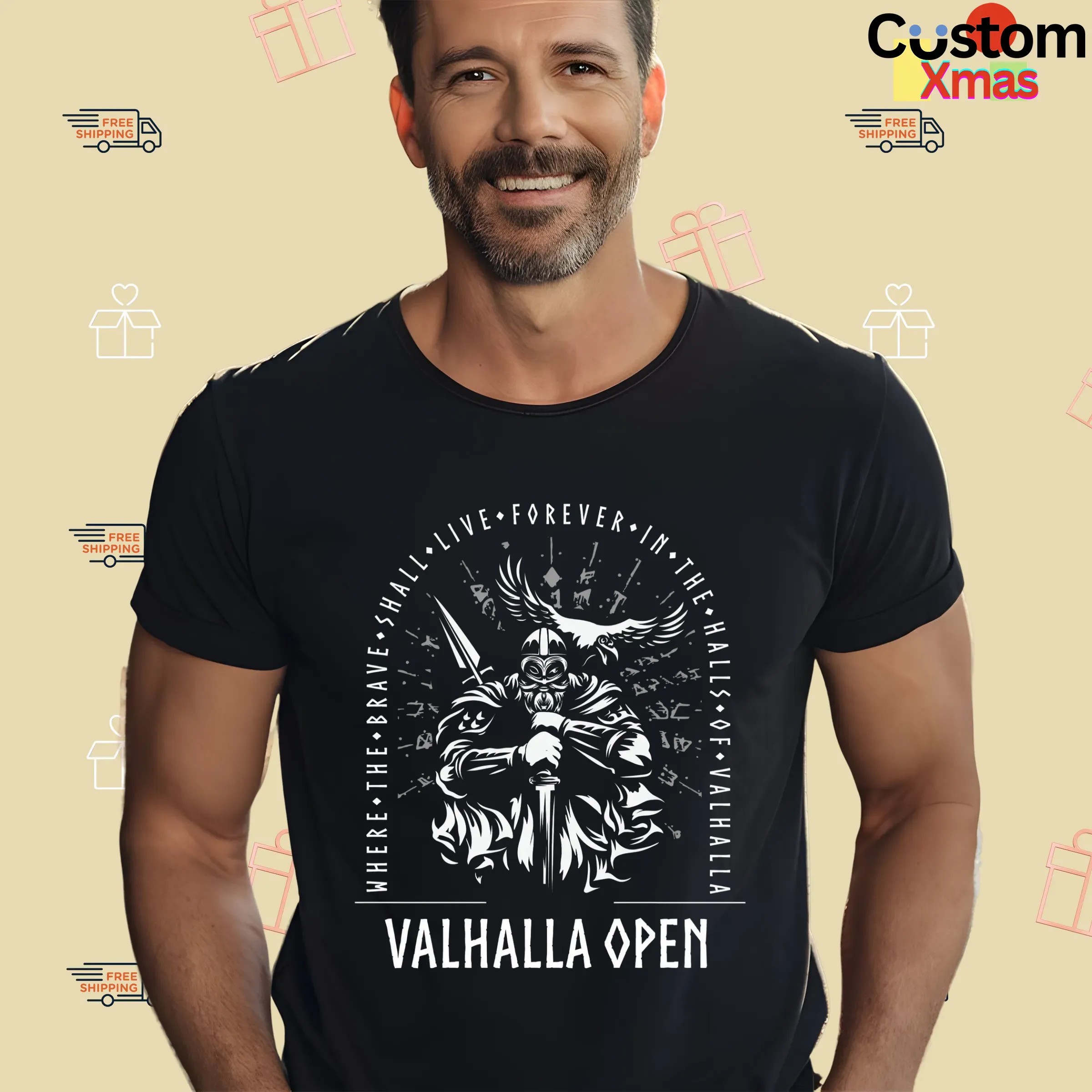 Valhalla Open Where The Brave Shall Live Forever In The Halls Of Valhalla T Shirt