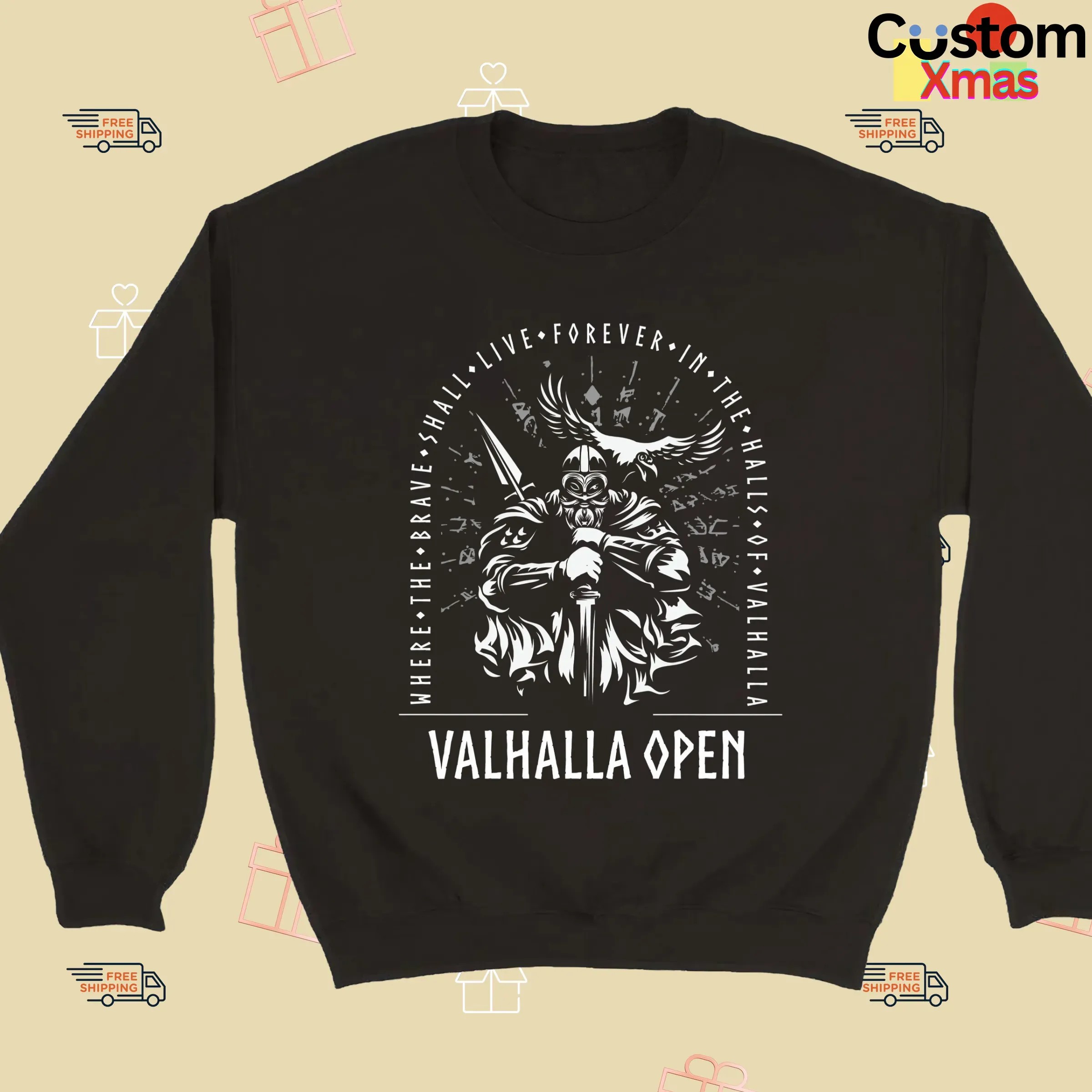 Valhalla Open Where The Brave Shall Live Forever In The Halls Of Valhalla T Shirt