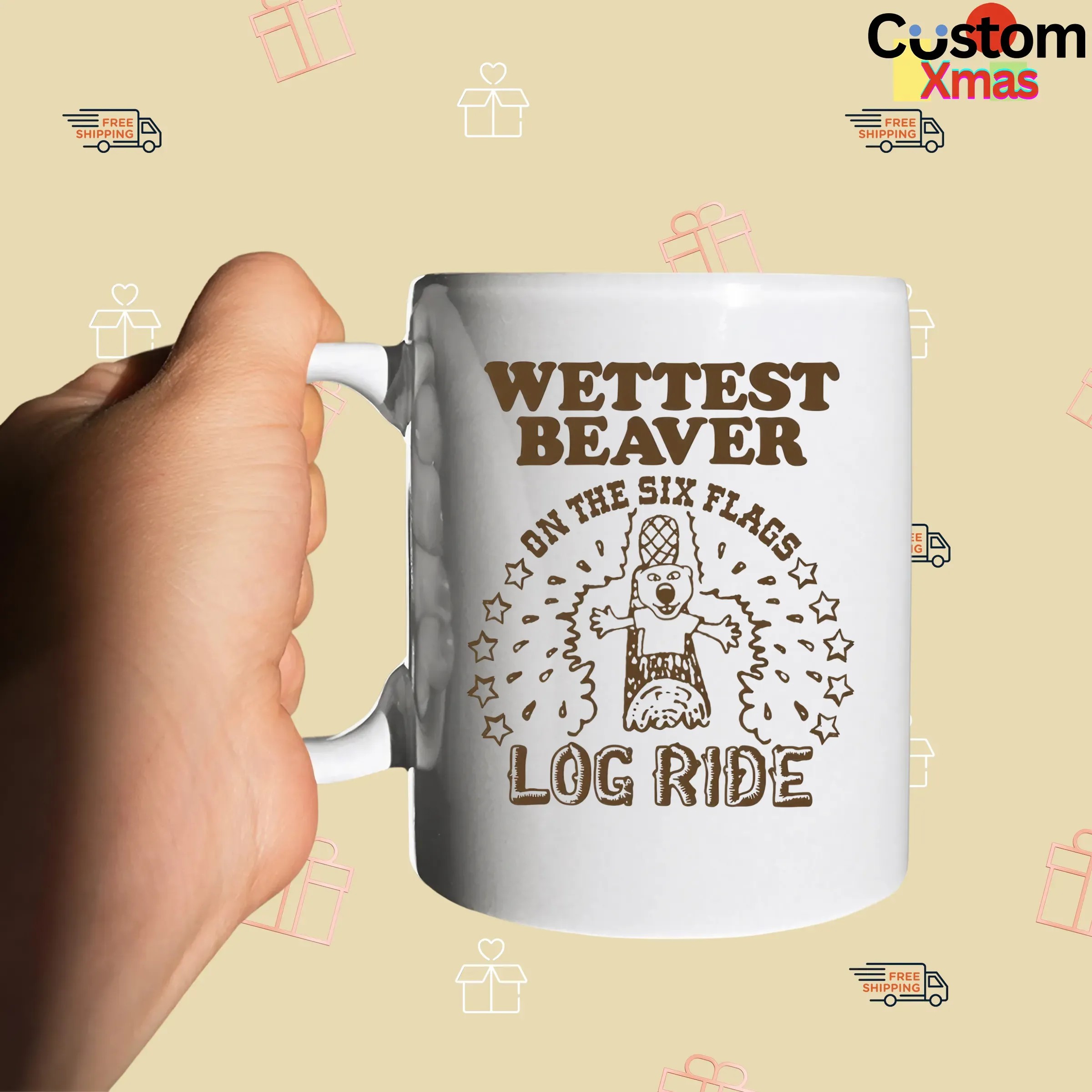 Wettest Beaver On The Six Flags Amusement Park Log Ride T Shirt