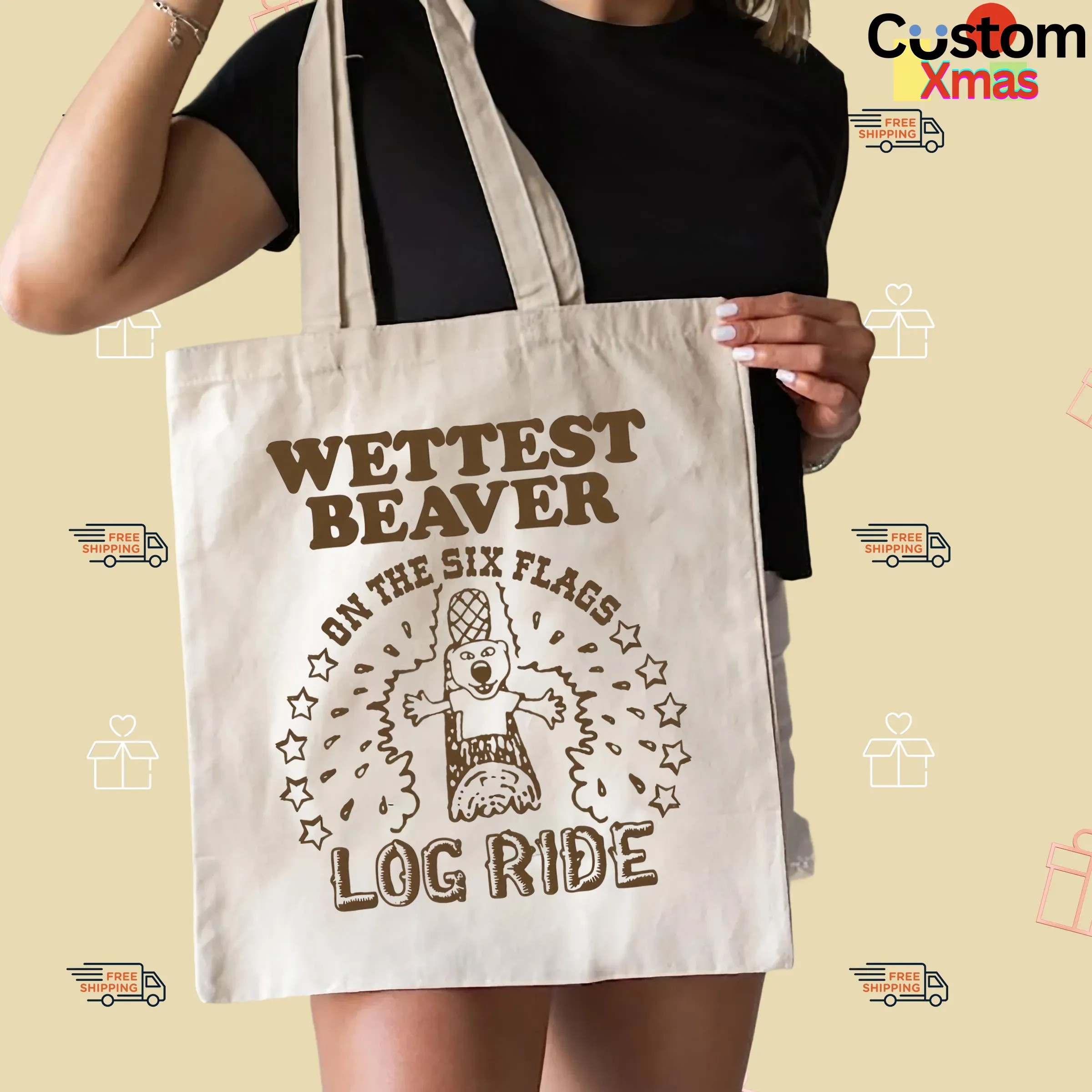 Wettest Beaver On The Six Flags Amusement Park Log Ride T Shirt